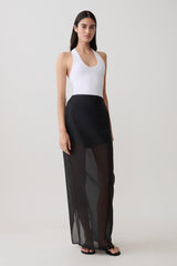 Actress Ribbed Tank - White