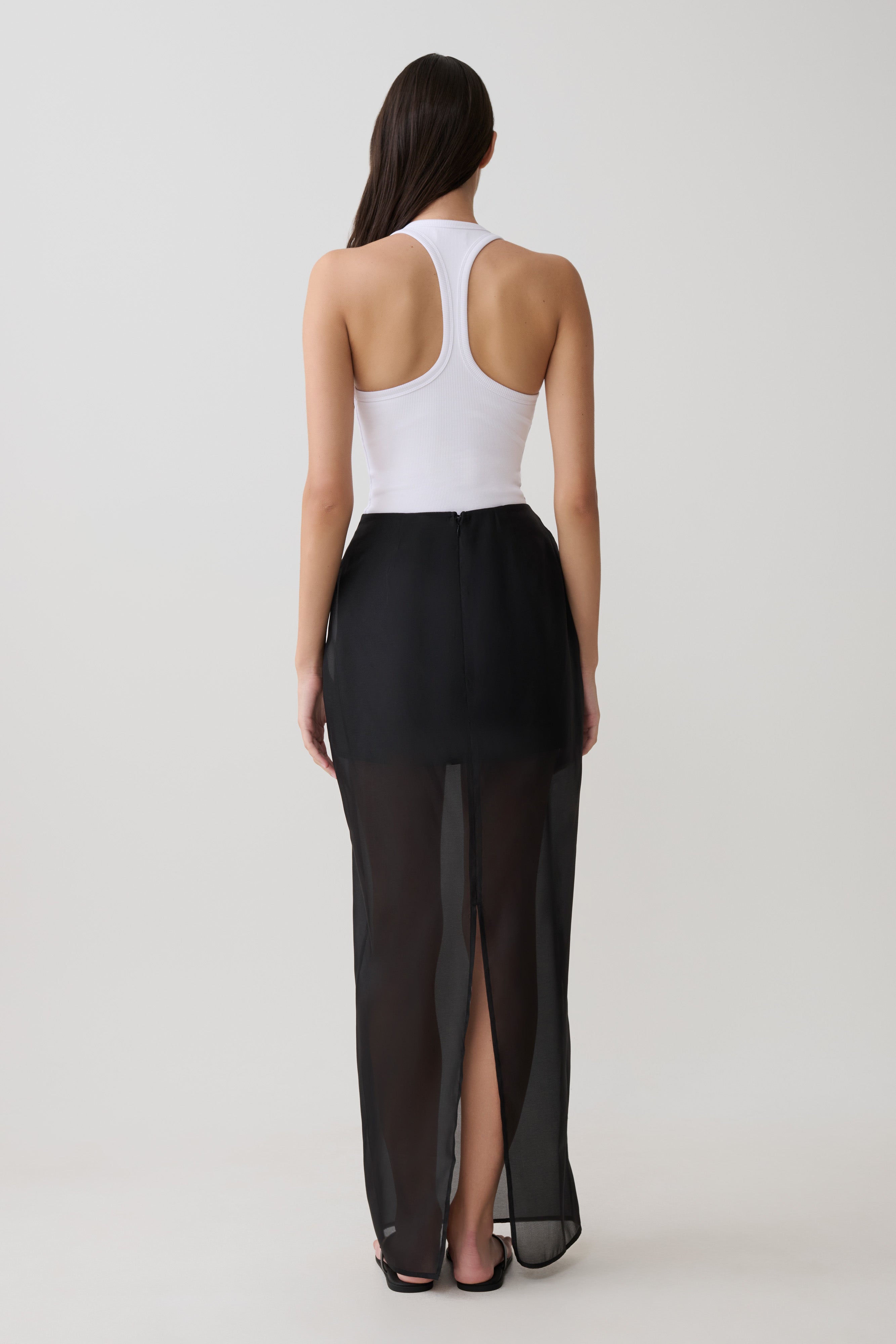 Actress Ribbed Tank - White