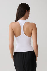 Actress Ribbed Tank - White