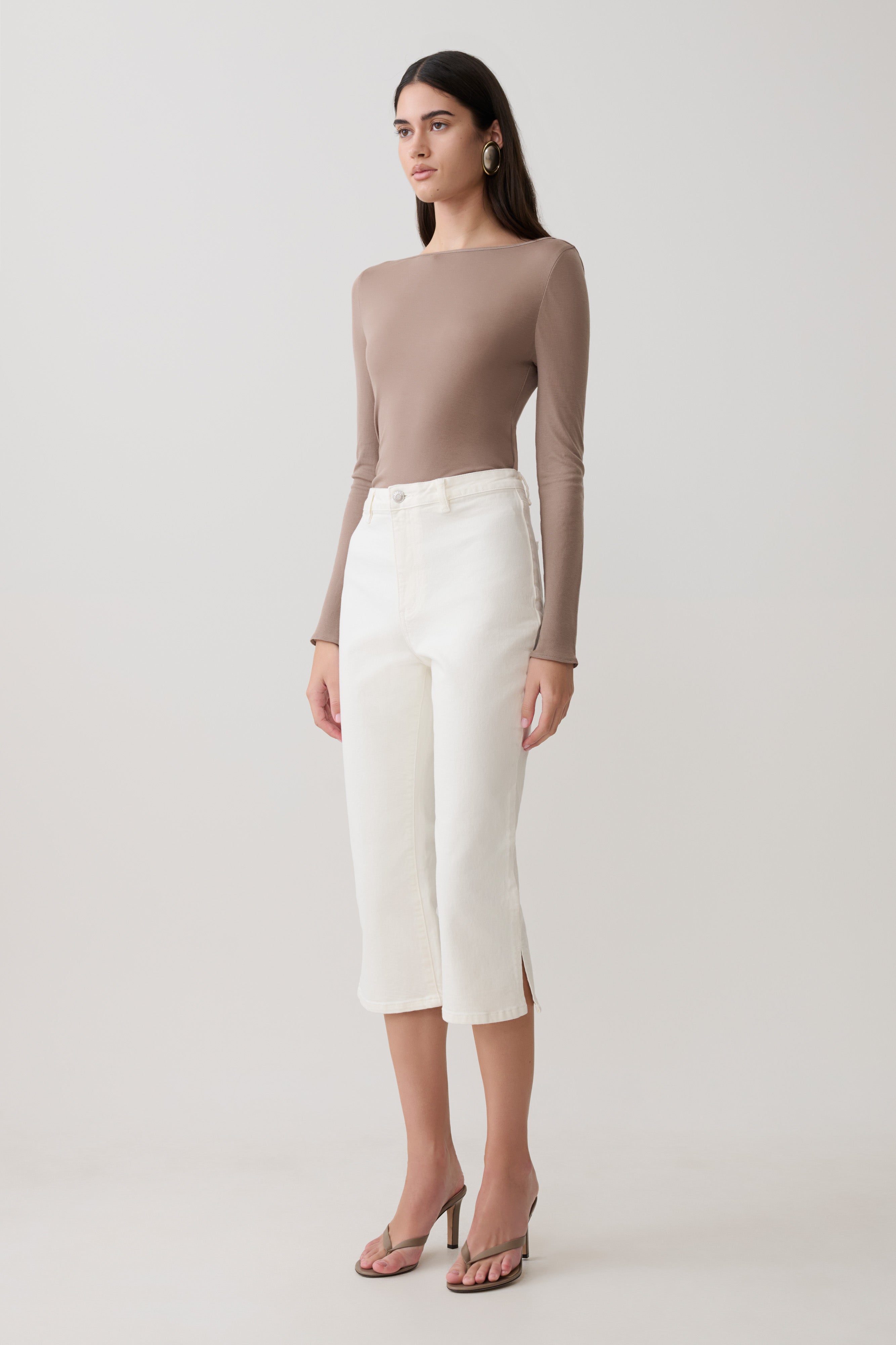Coraline Long Sleeve Sheer Top - Neutral