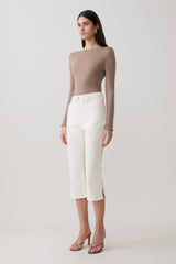 Coraline Long Sleeve Sheer Top - Neutral