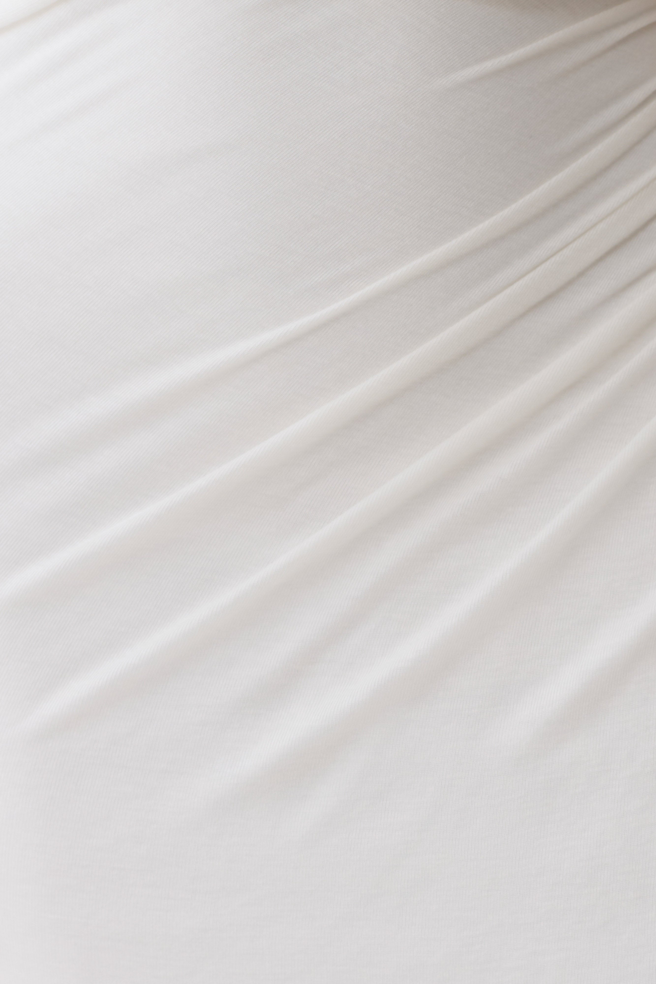 Alva Wool Lyocell Draped Midi Dress - White