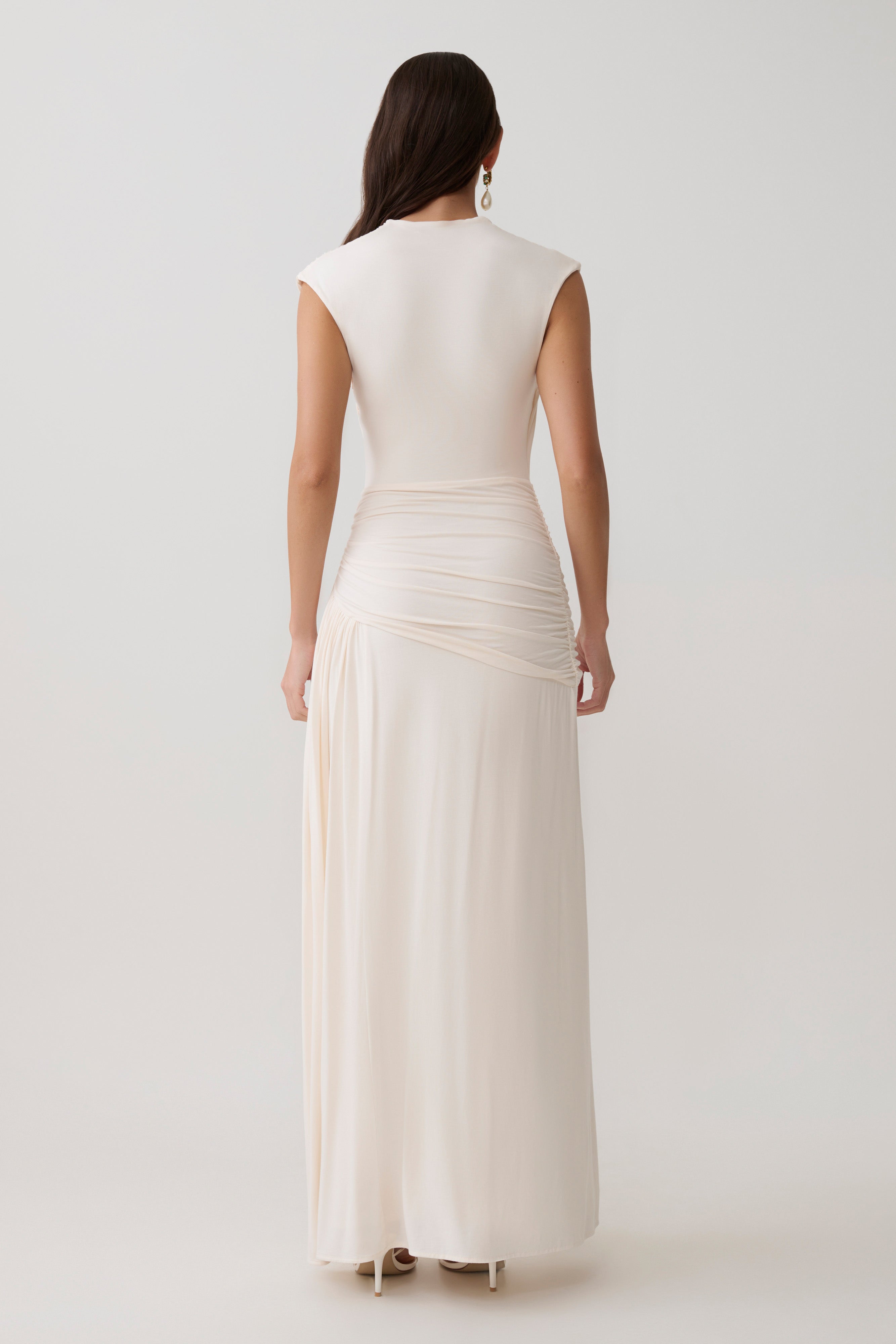 Winslow Cross Over Modal Maxi Dress - Ivory