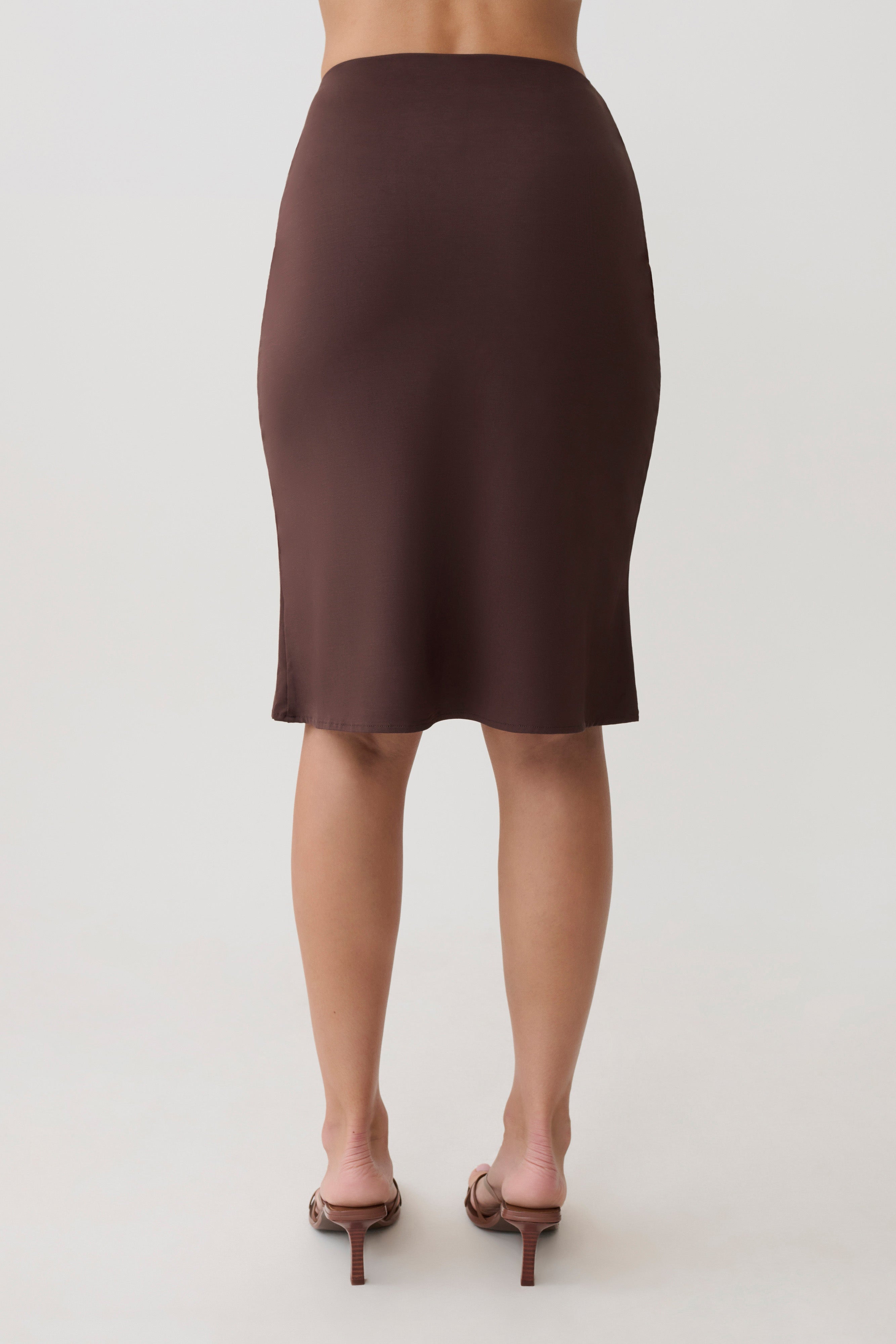 Greer Knee Length Skirt - Espresso