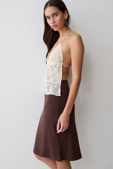 Greer Knee Length Skirt - Espresso