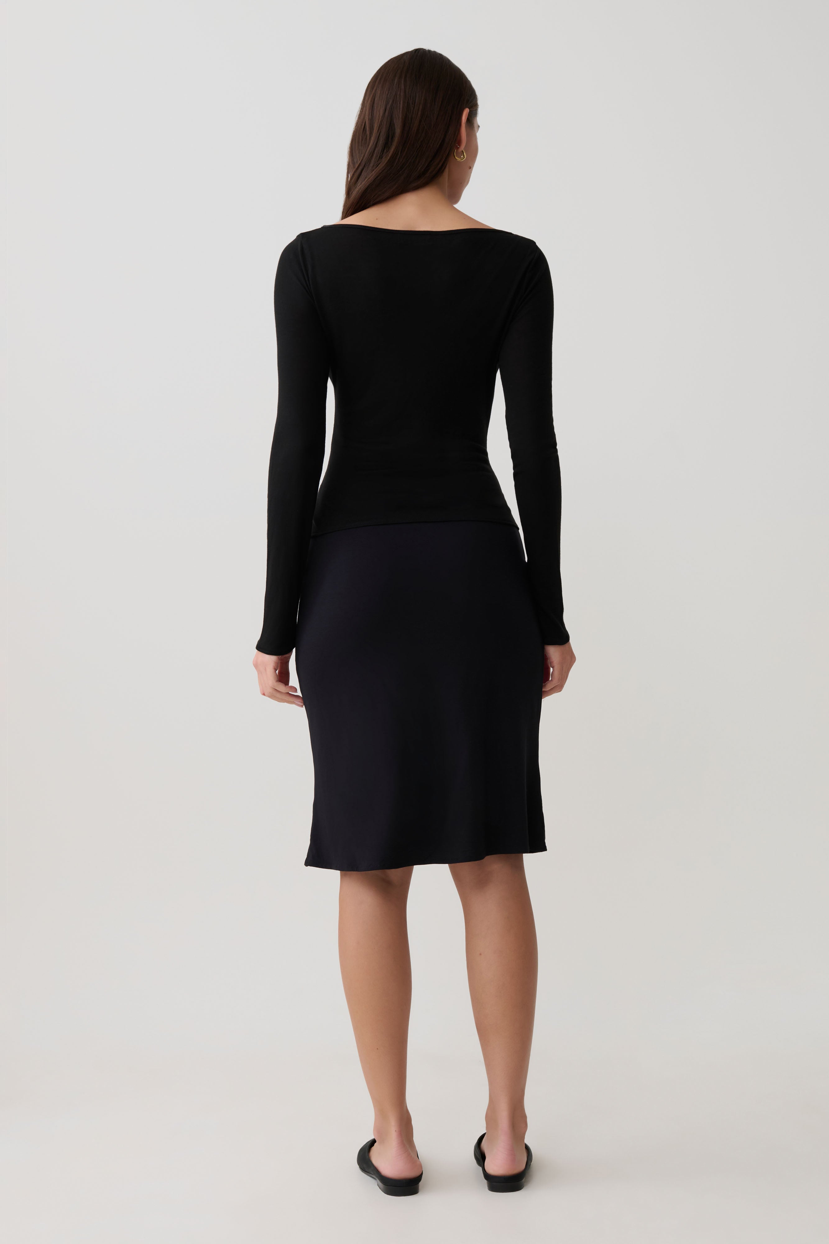 Coraline Long Sleeve Sheer Top - Black