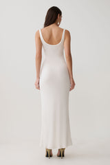 Gwenaelle Scoop Neck Jersey Maxi Dress - White