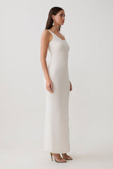 Gwenaelle Scoop Neck Jersey Maxi Dress - White