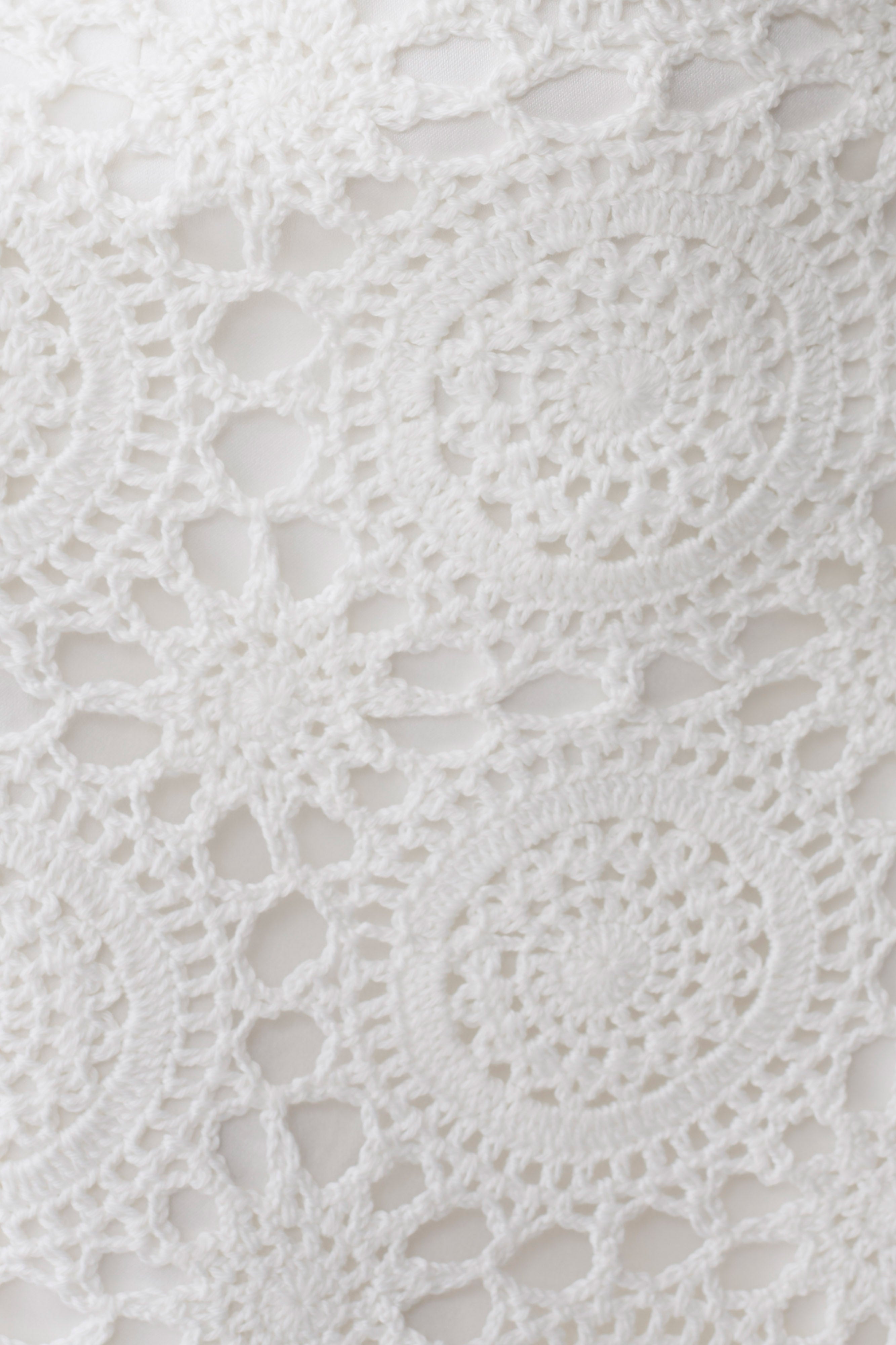 Stasia Strapless Crochet Mini Dress - White