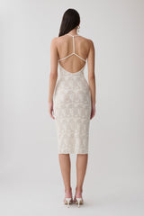 Ambrose Lace Midi Dress - Ivory