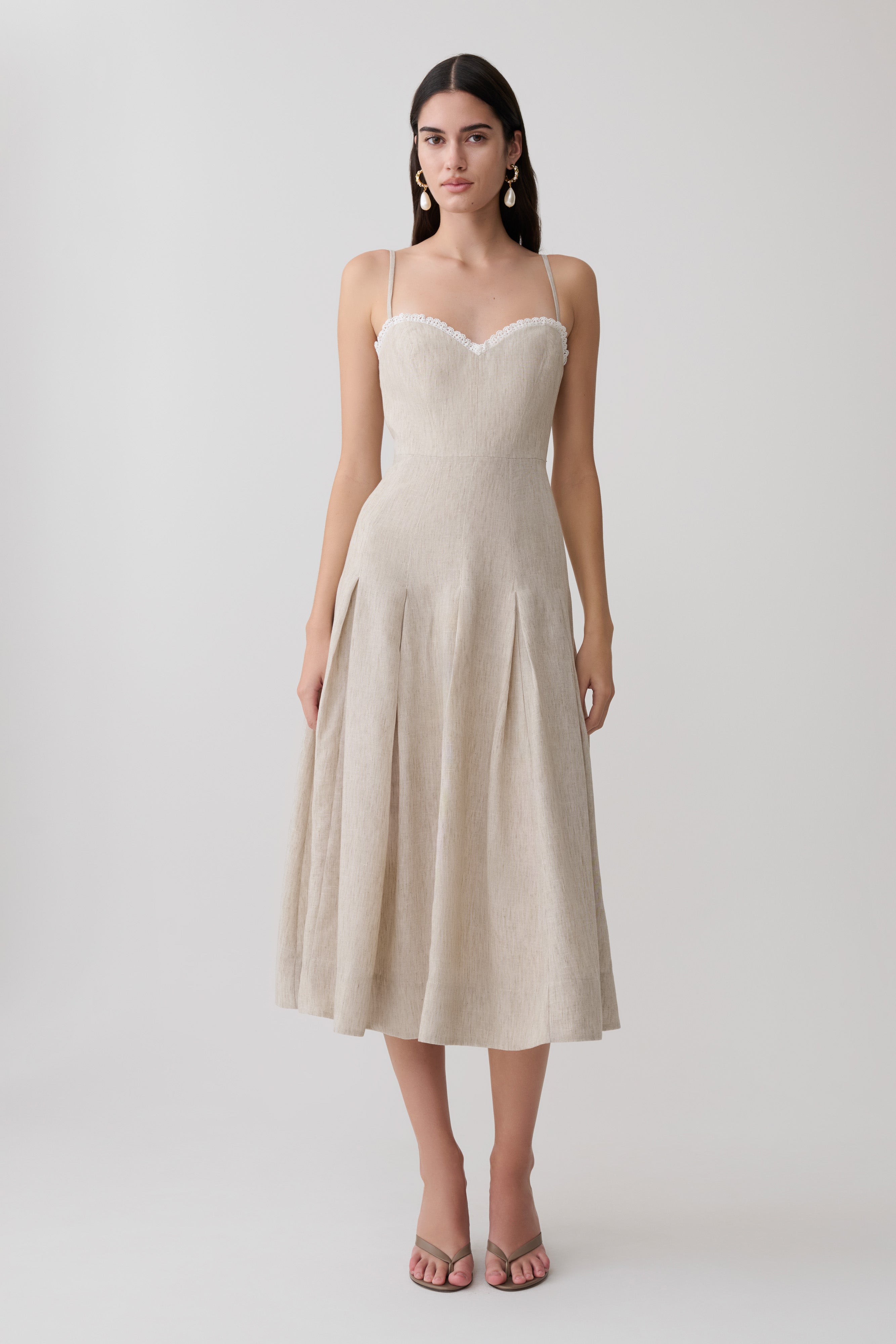 Taylor Midi Dress - Natural