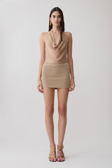 Stan Lurex Mini Skirt - Gold