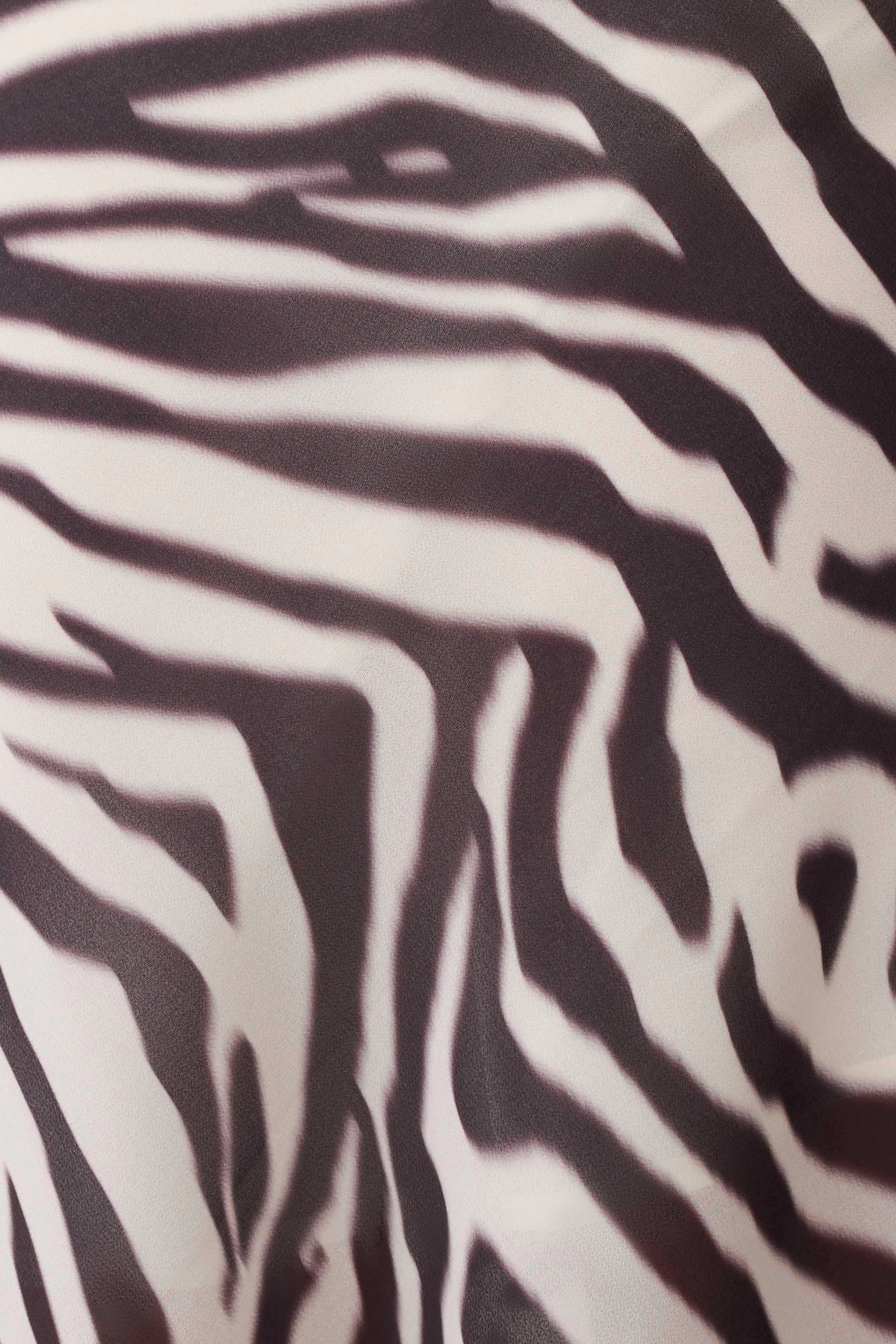 Lana Chiffon Midi Skirt - Abstract Zebra Print