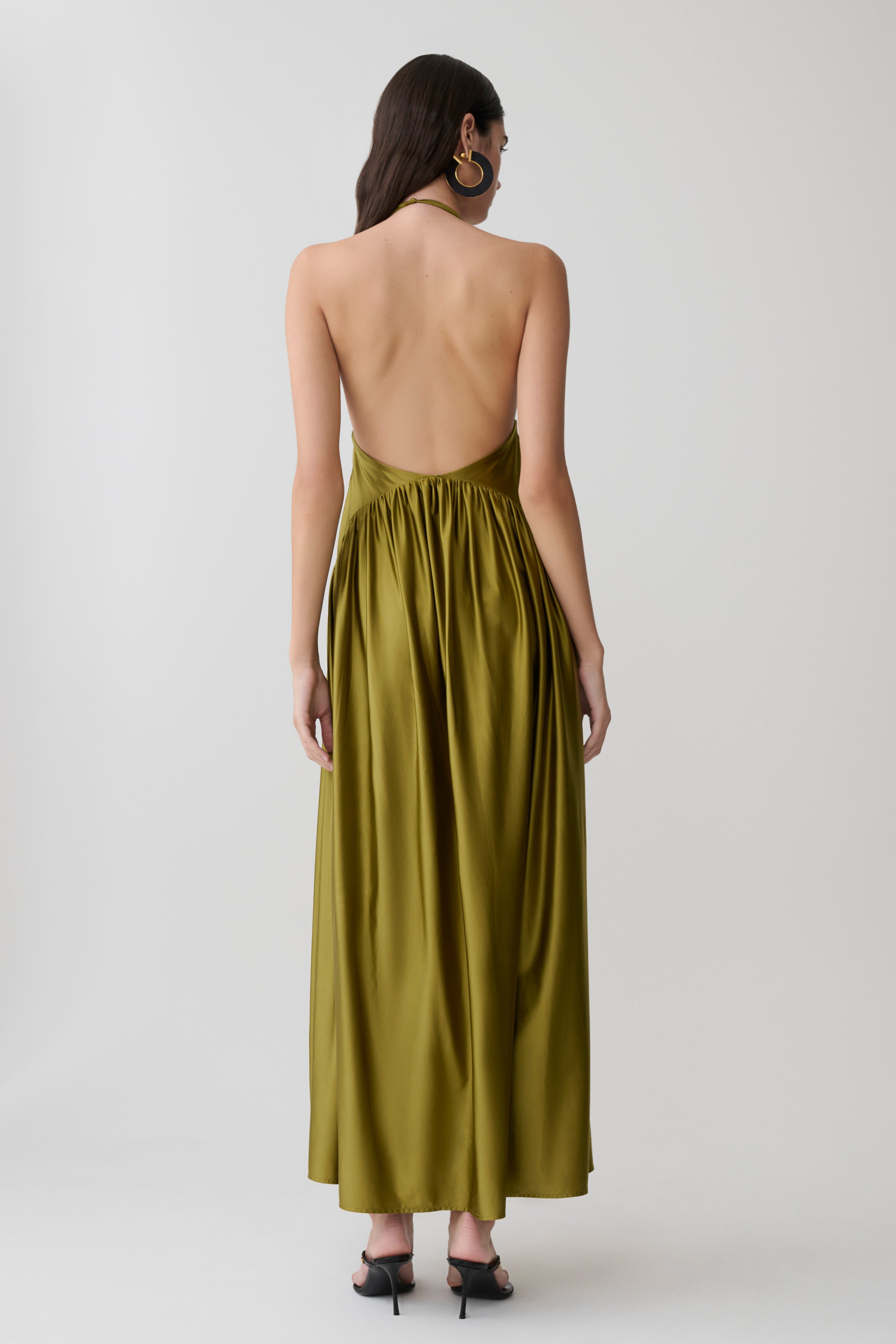 Cypress Halter Maxi Dress - Olive