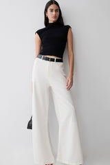 Shae Wide Leg Denim Jeans - White