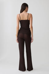 Mattais Boucle Knit Pants - Dark Chocolate