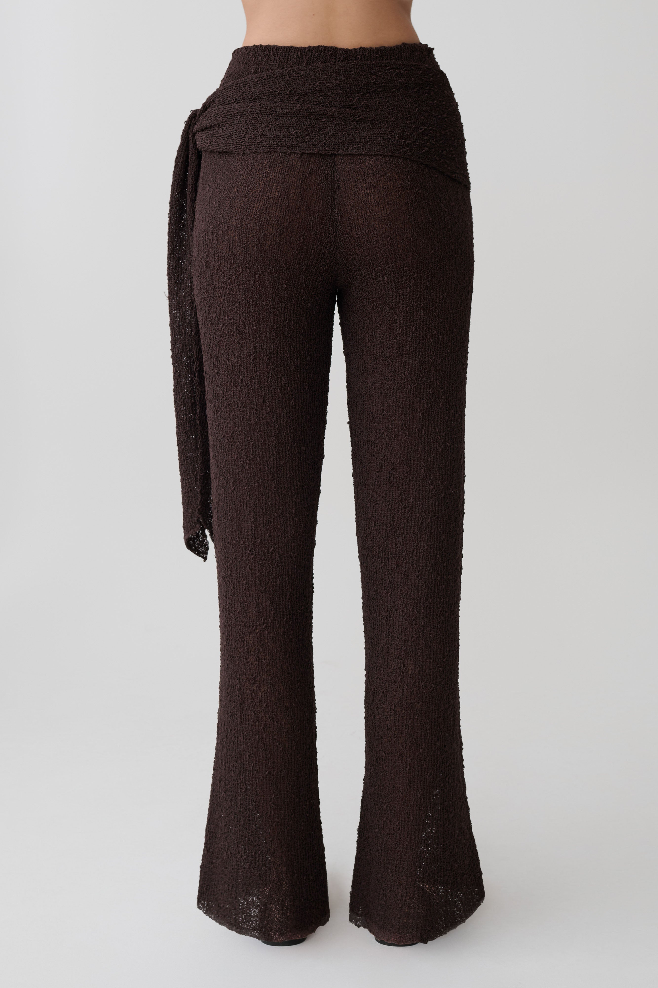 Mattais Boucle Knit Pants - Dark Chocolate