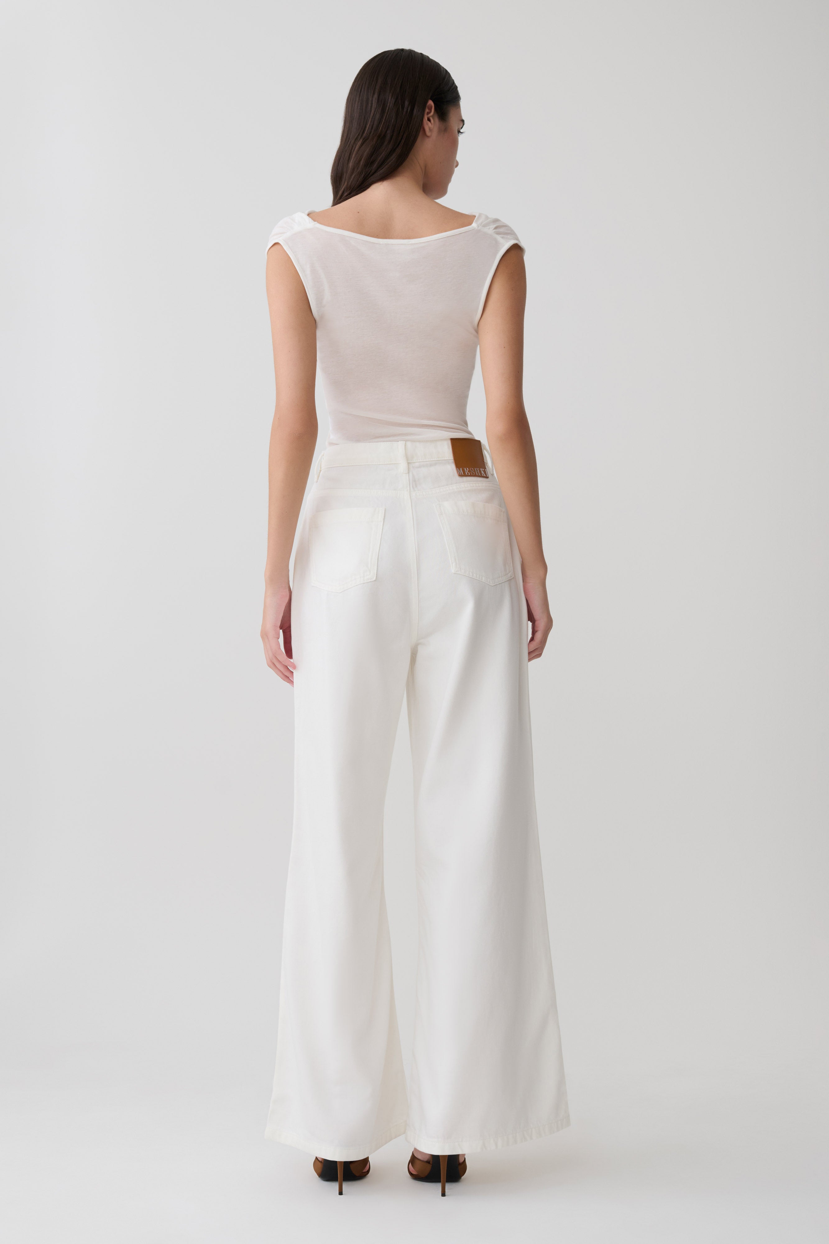 Ciaran Sleeveless Sheer Top - Ivory