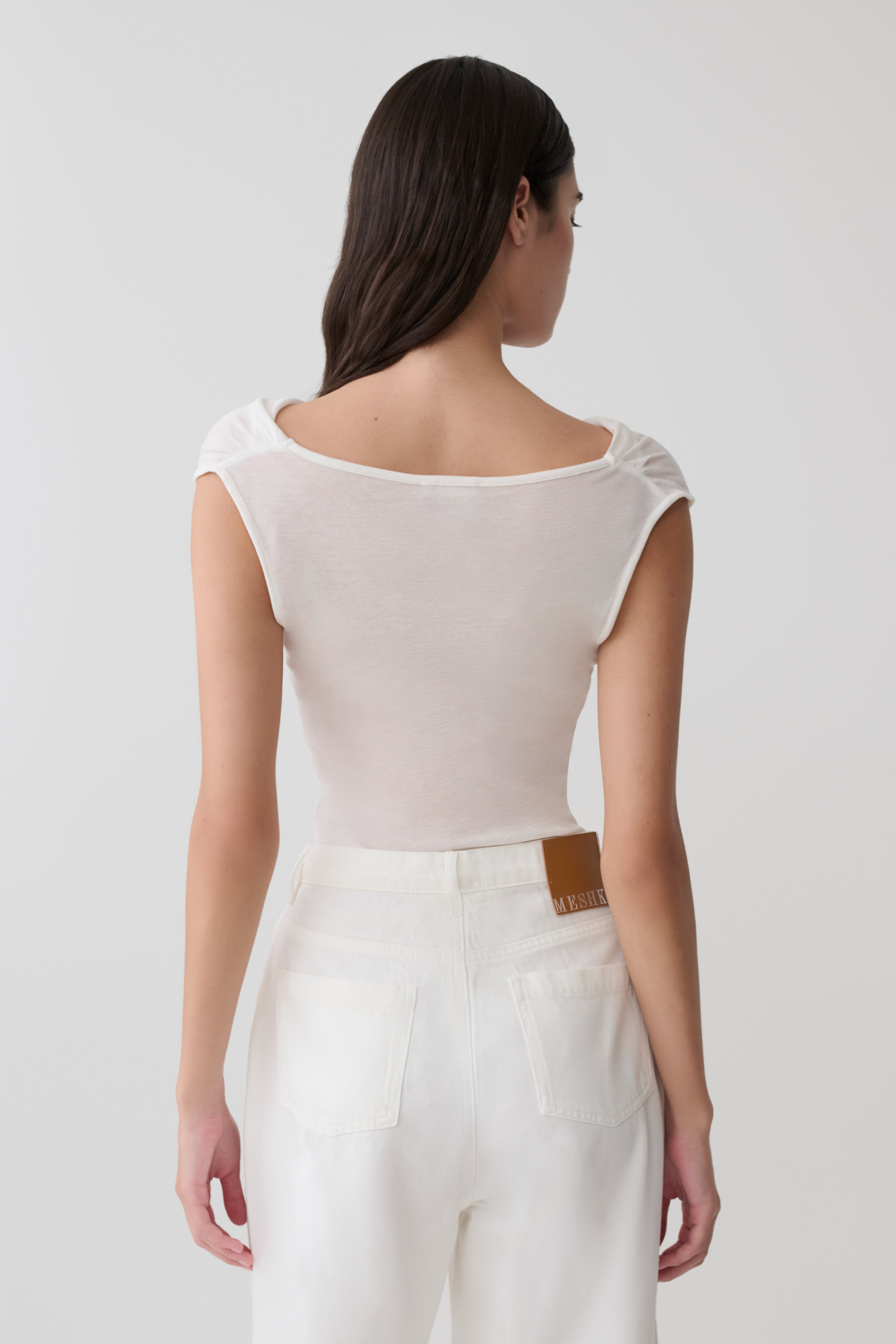 Ciaran Sleeveless Sheer Top - Ivory