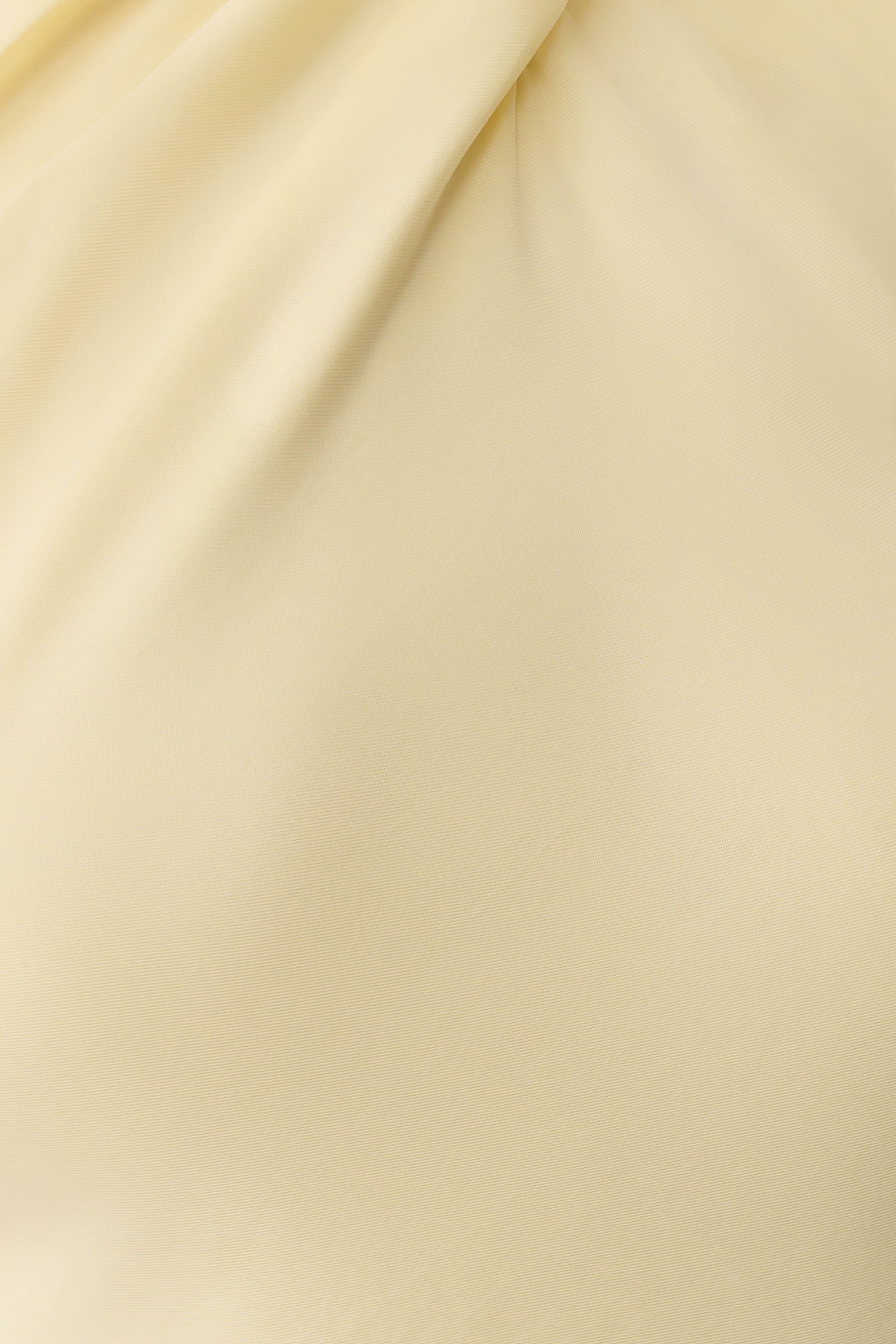 Juliana Cupro Halter Sleeveless Top - Butter