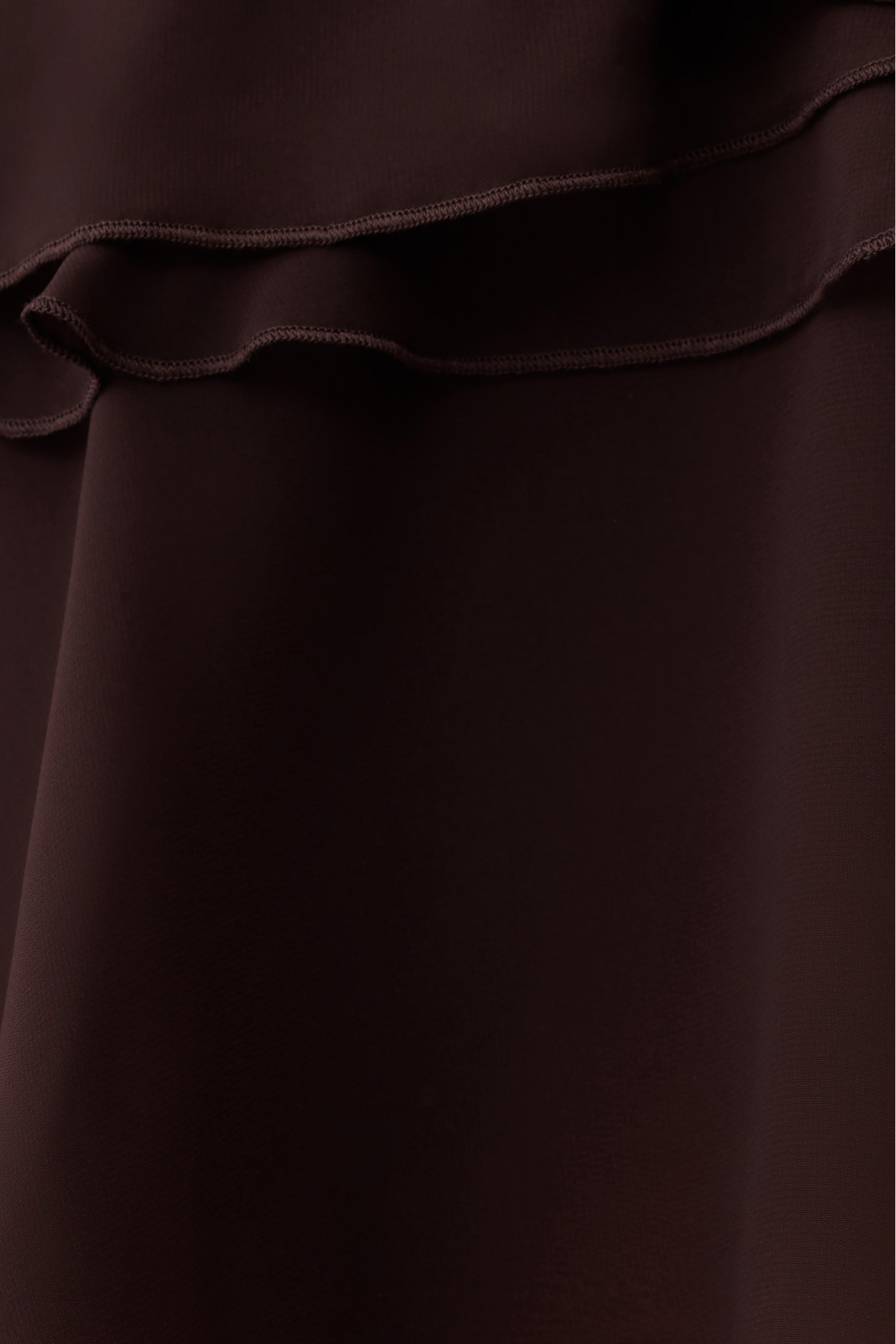 Nora Chiffon Layered Mini Skirt - Cacao Brown