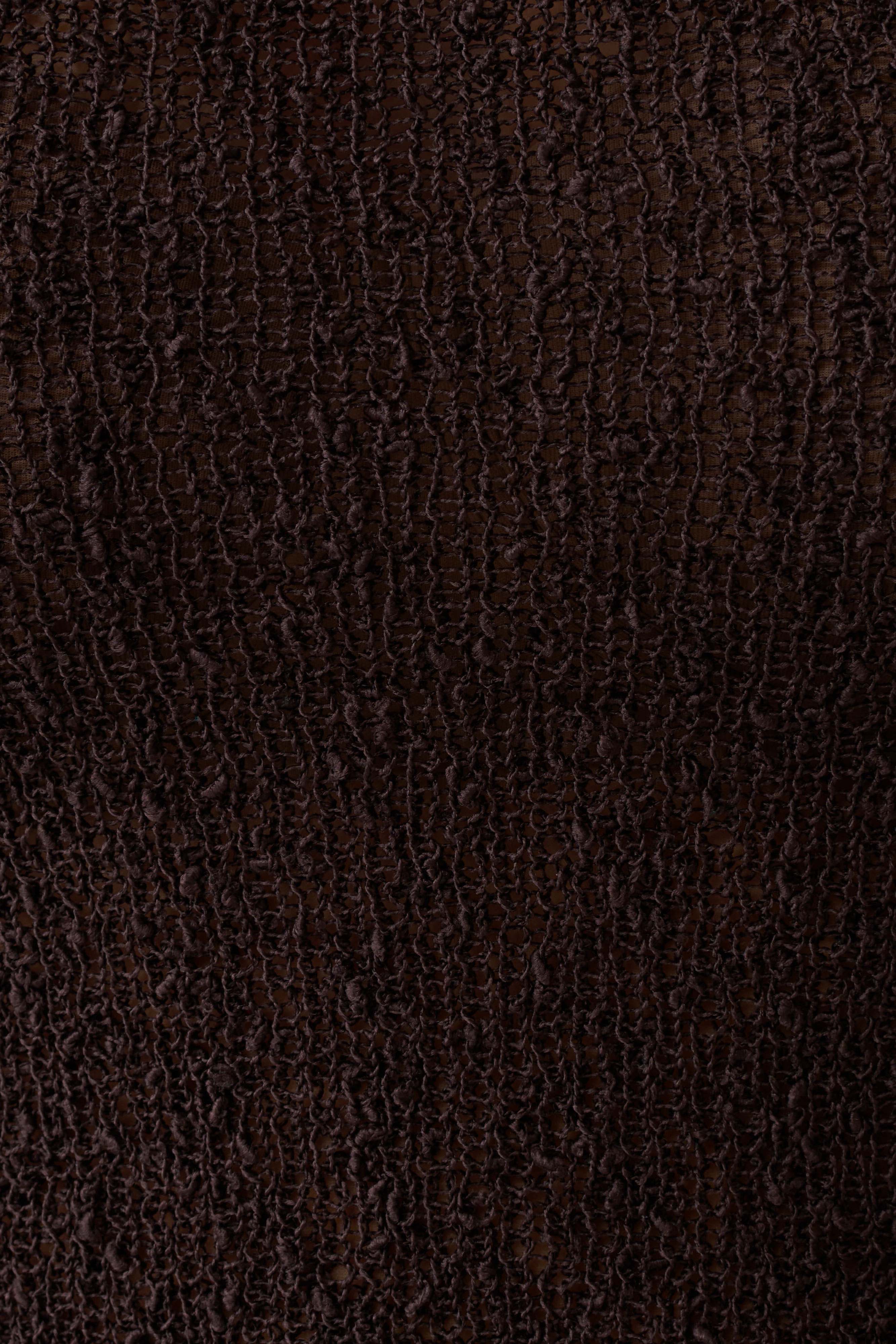 Mattais Boucle Knit Top - Dark Chocolate
