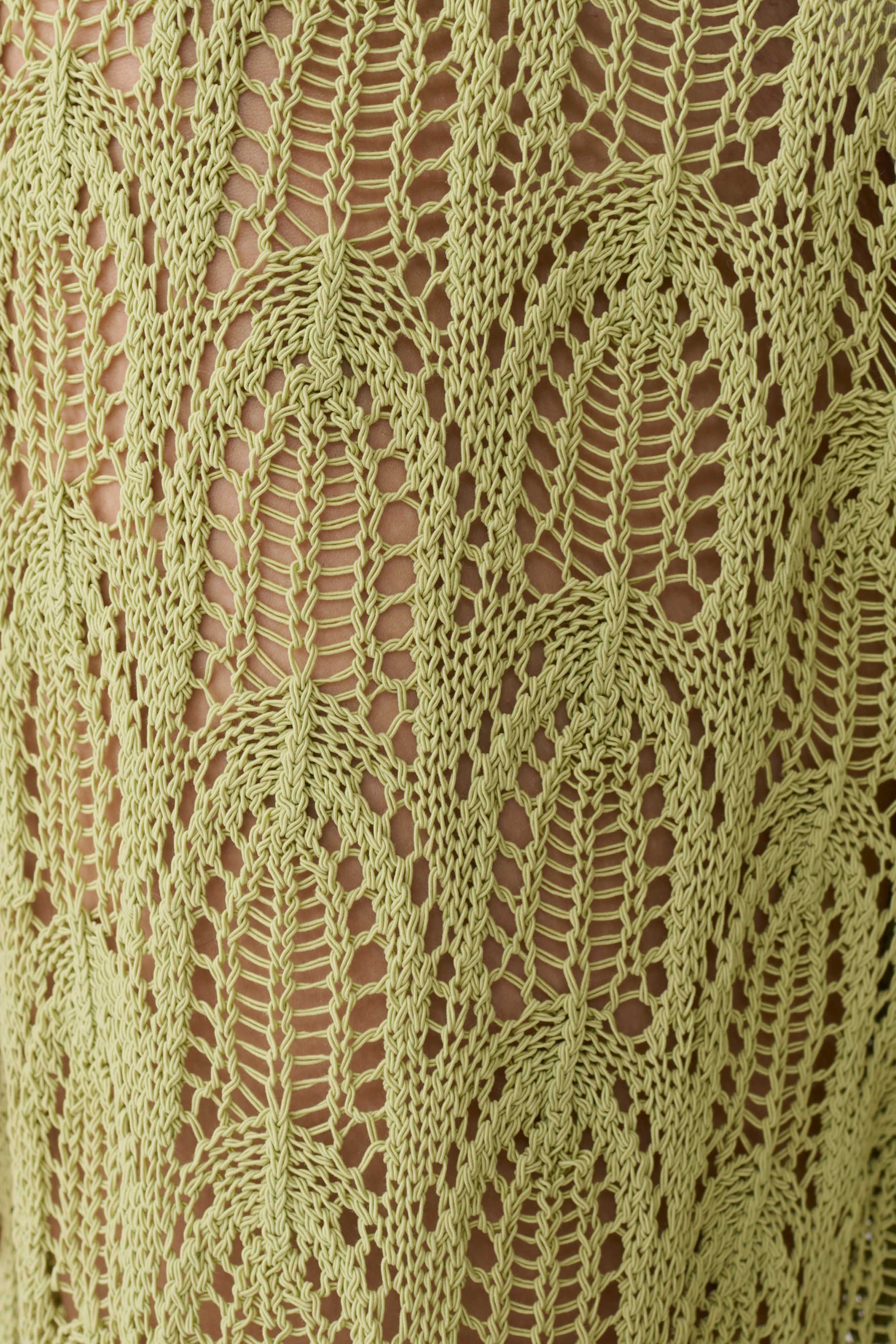 Glinda Crochet Pants - Light Olive