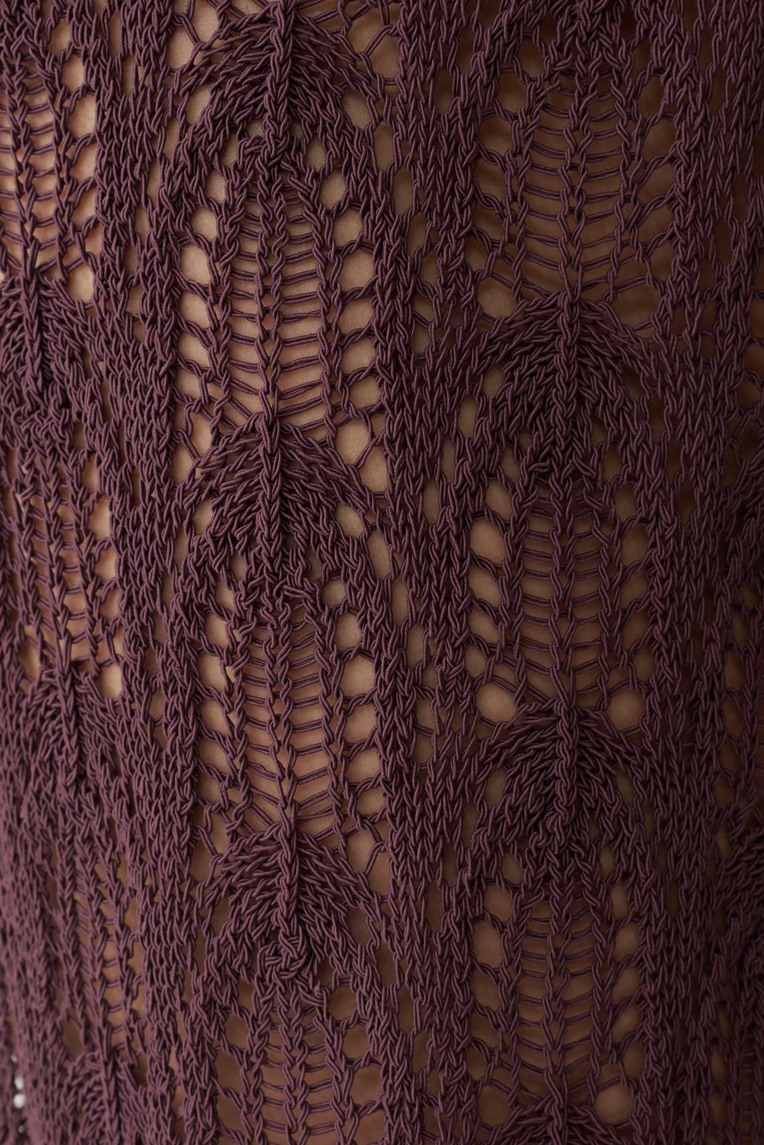 Glinda Crochet Pants - Chocolate