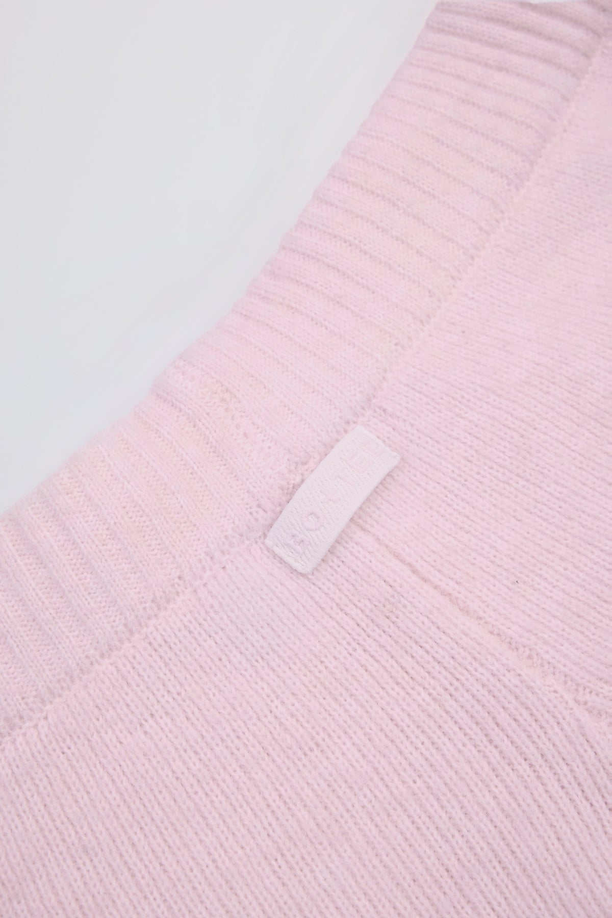 Knit Mid-Rise Wide-Leg Joggers in Soft Pink