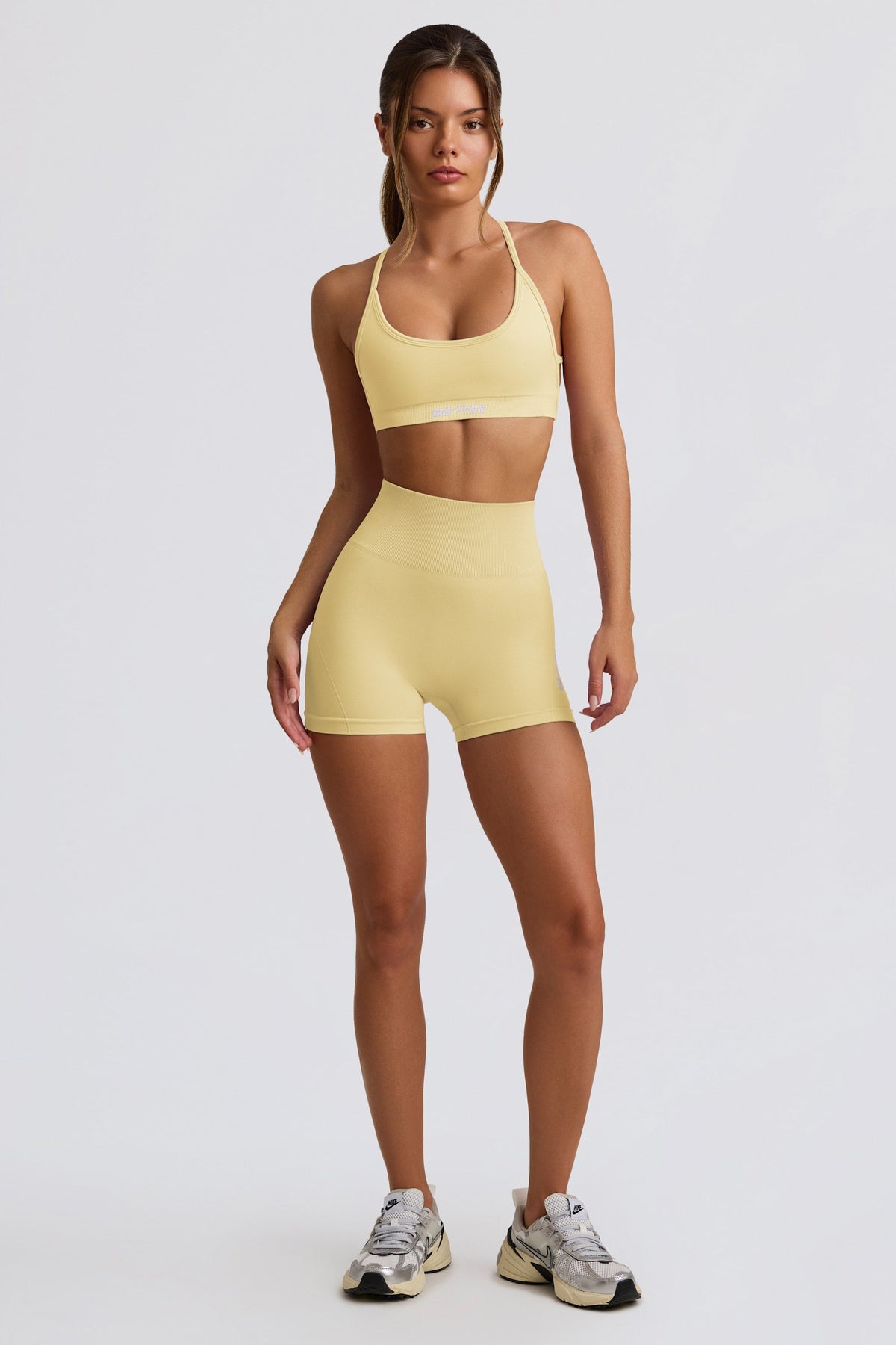 Super Sculpt Seamless Mini Shorts in Butter