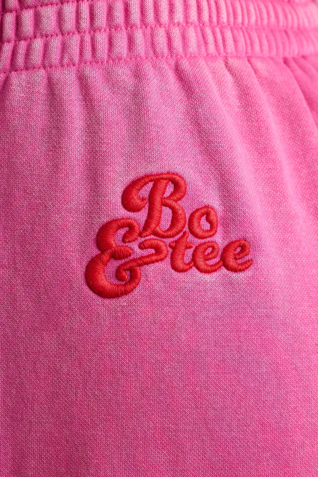 Brushed Jersey Oversized Joggers in Hot Pink