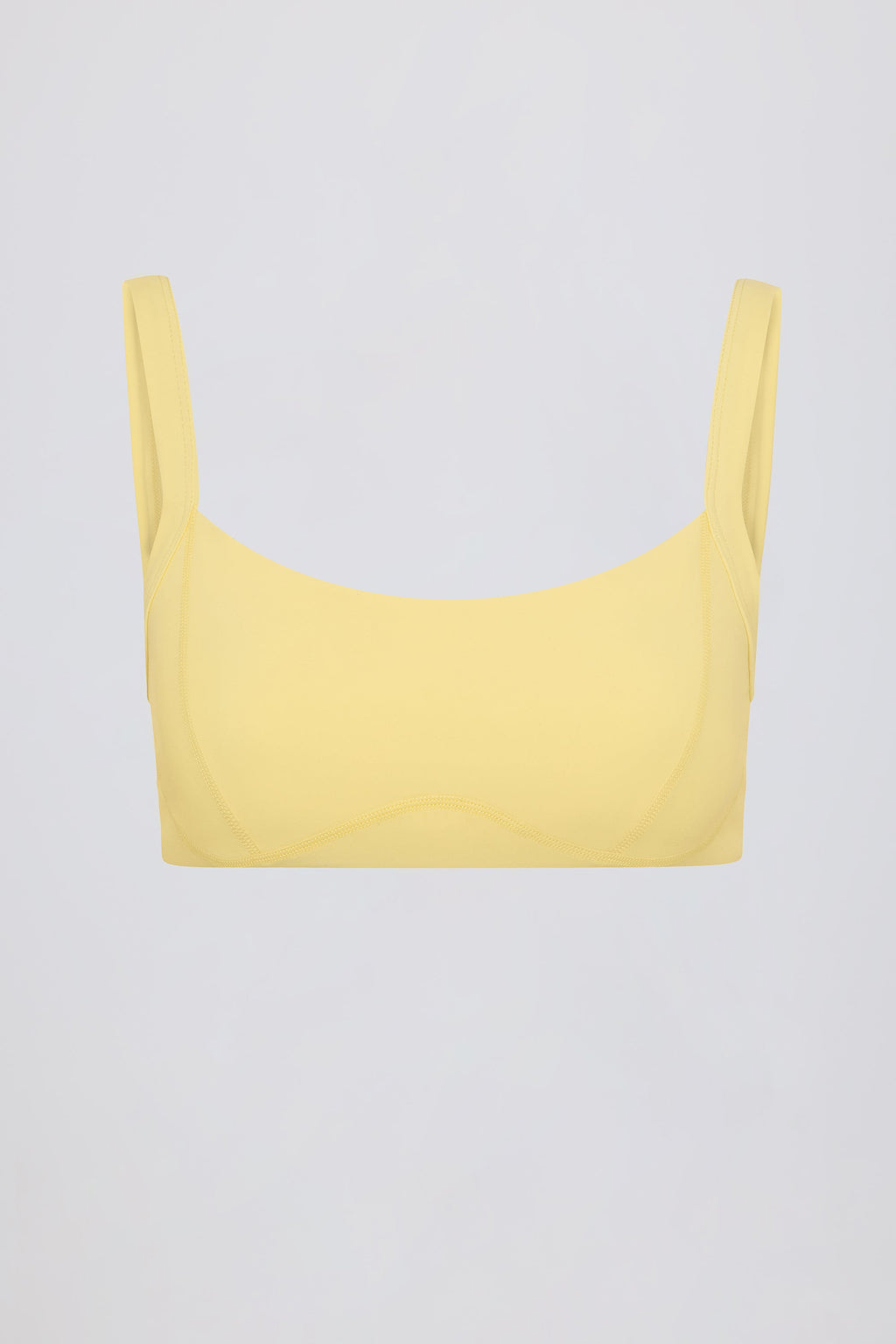 Soft Active Seam-Detail Sports Bra in Lemon