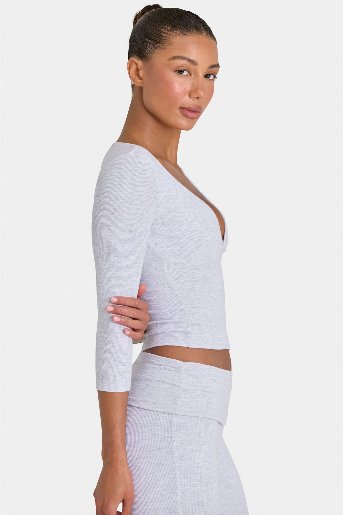 ButterCloud™ Top in Grey Marl