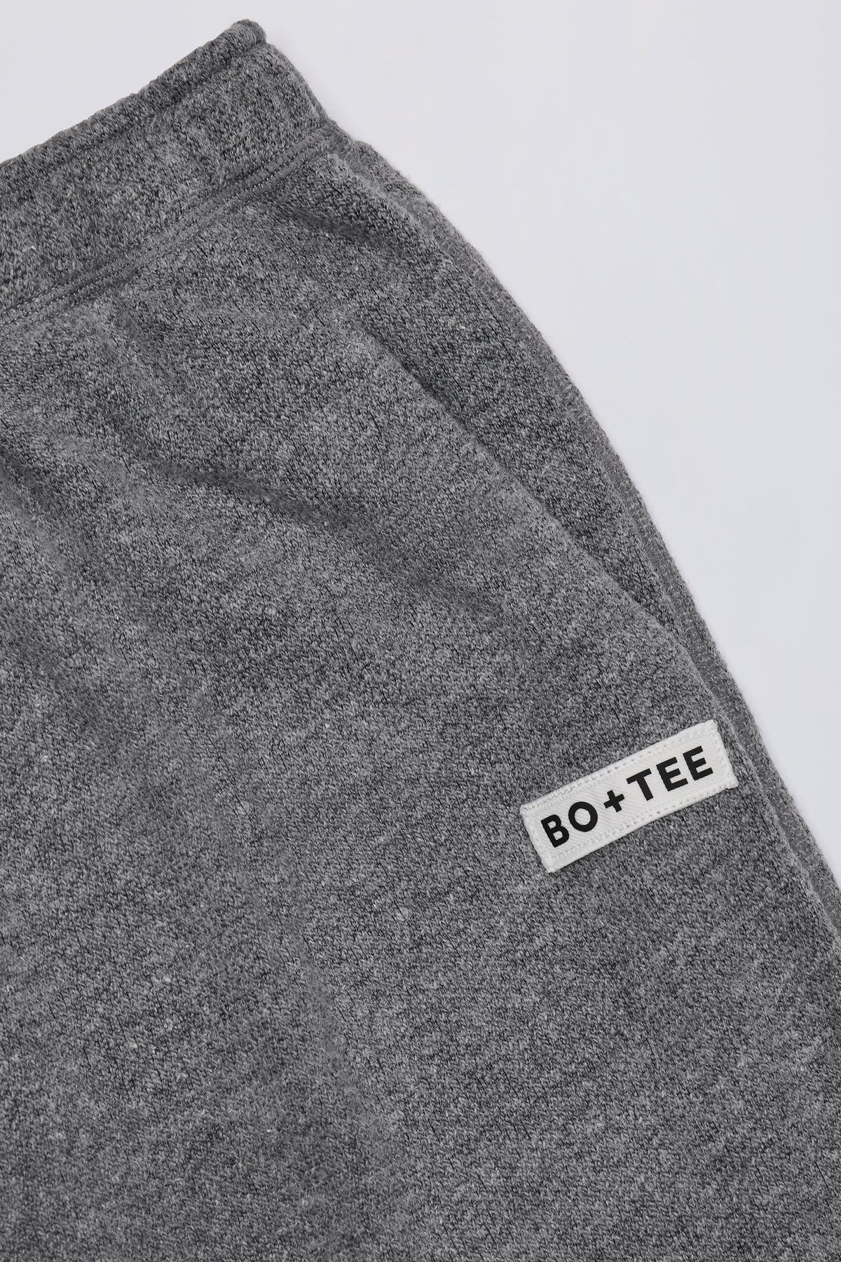 Textured Cotton Button Low-Rise Wide-Leg Joggers in Dark Grey