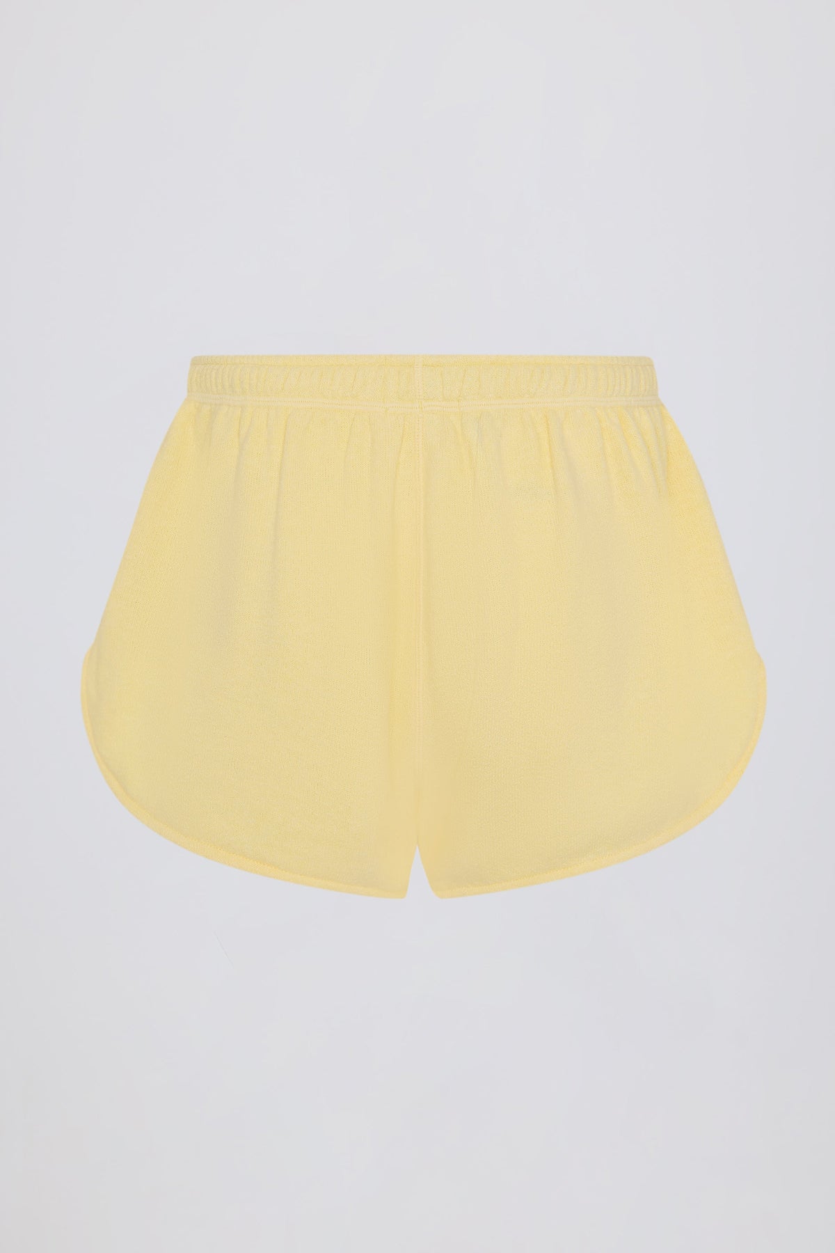 Button-Detail Mid-Rise Shorts in Lemon