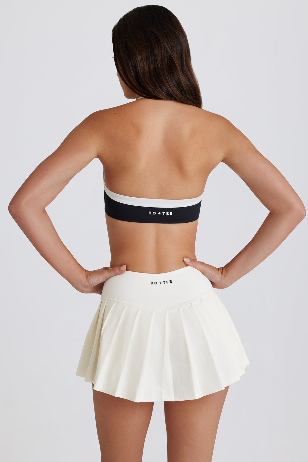 Soft Active Low-Rise Pleated Tennis Skort in Coconut