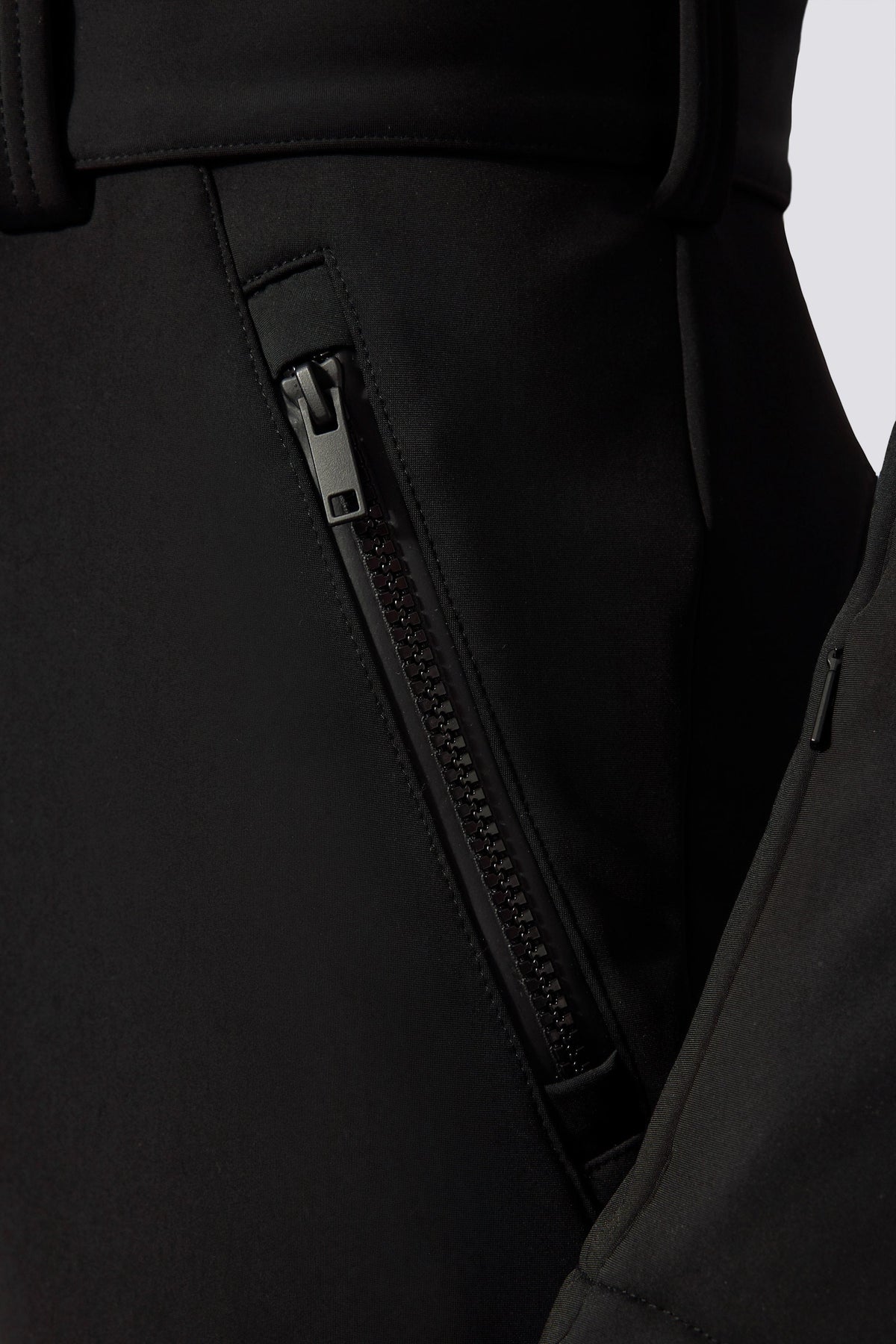 Waterproof Hooded Fitted Ski Suit in Black