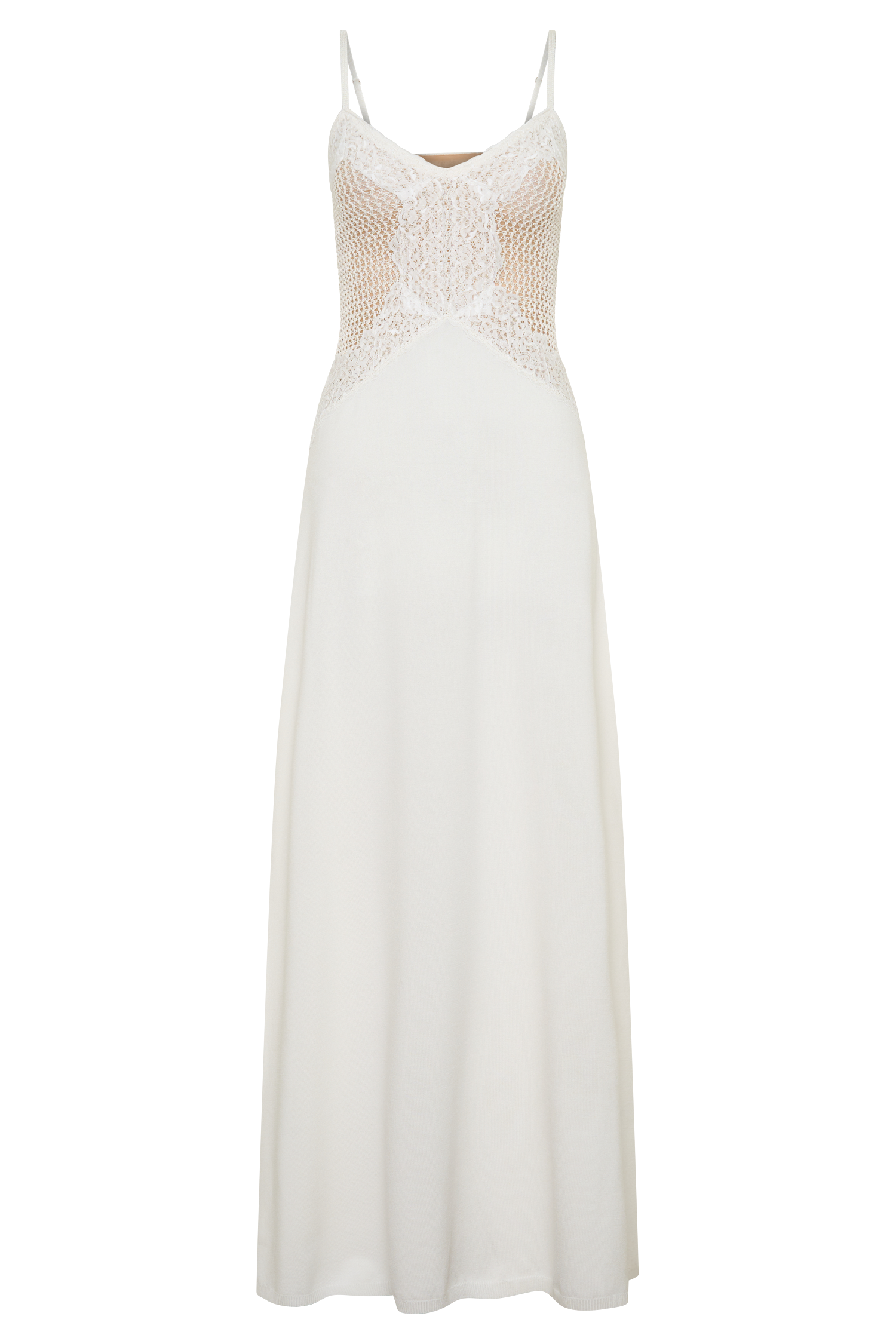 Bray Knit & Lace Maxi Dress - Ivory
