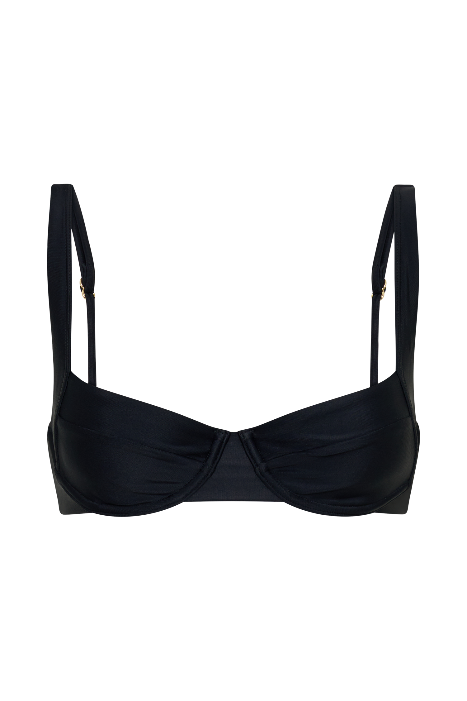 Abra Underwire Apex Bikini Top - Black