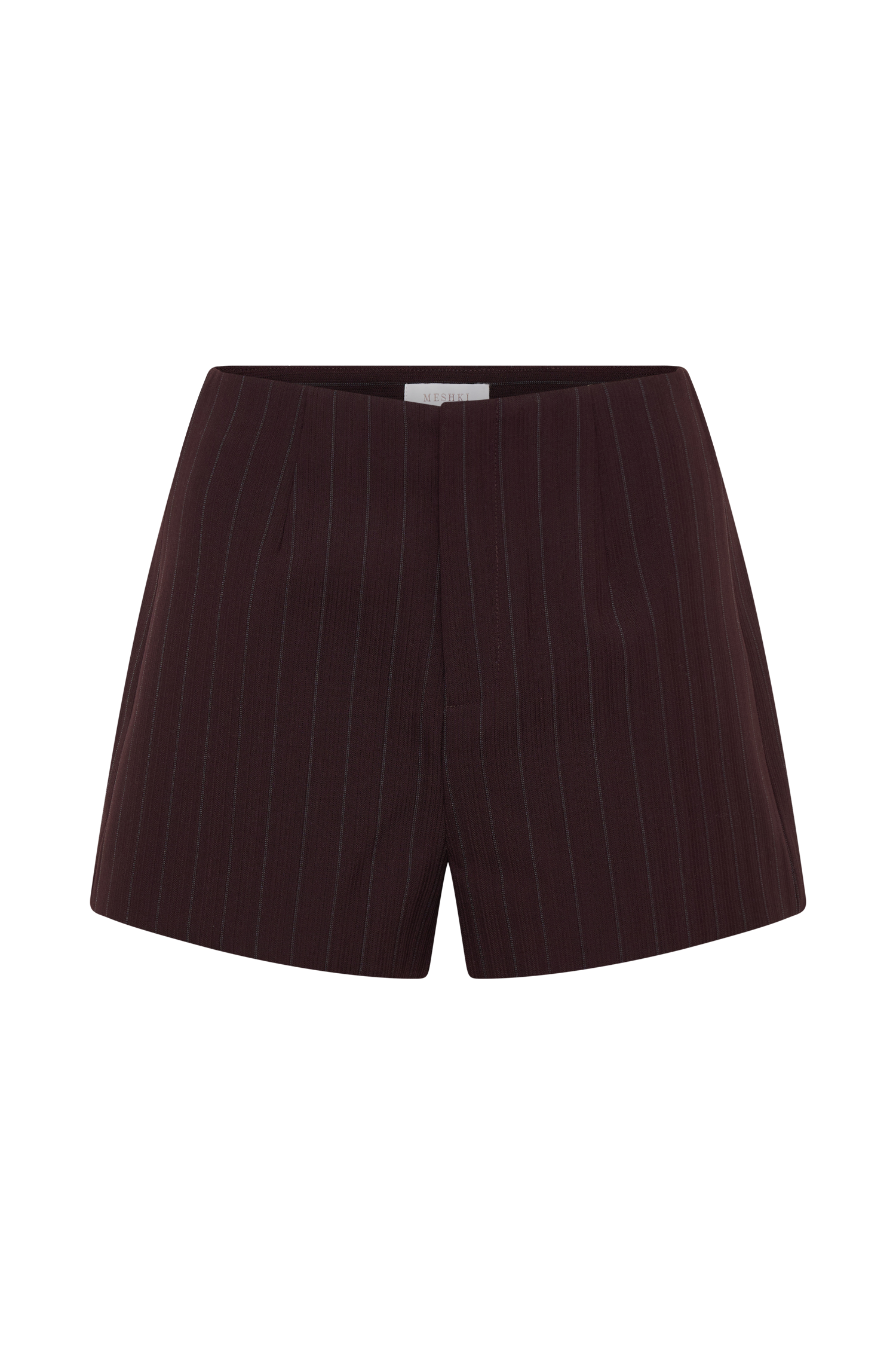Agatha Suiting Shorts - Plum Pinstripe