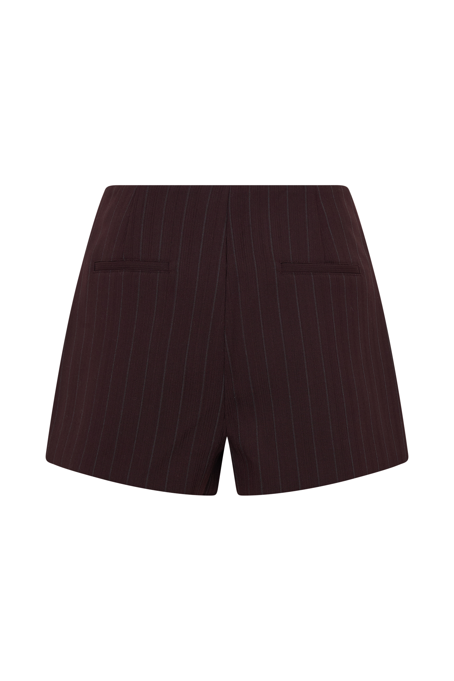 Agatha Suiting Shorts - Plum Pinstripe