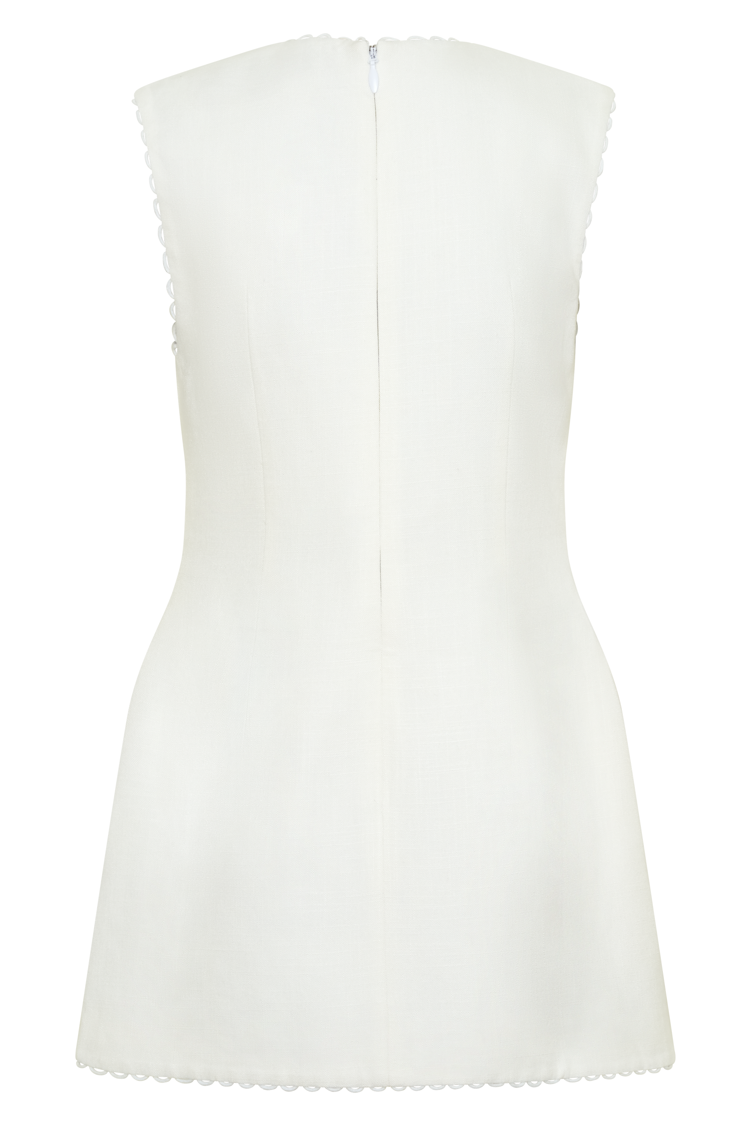 Antonella Linen Mini Dress - White