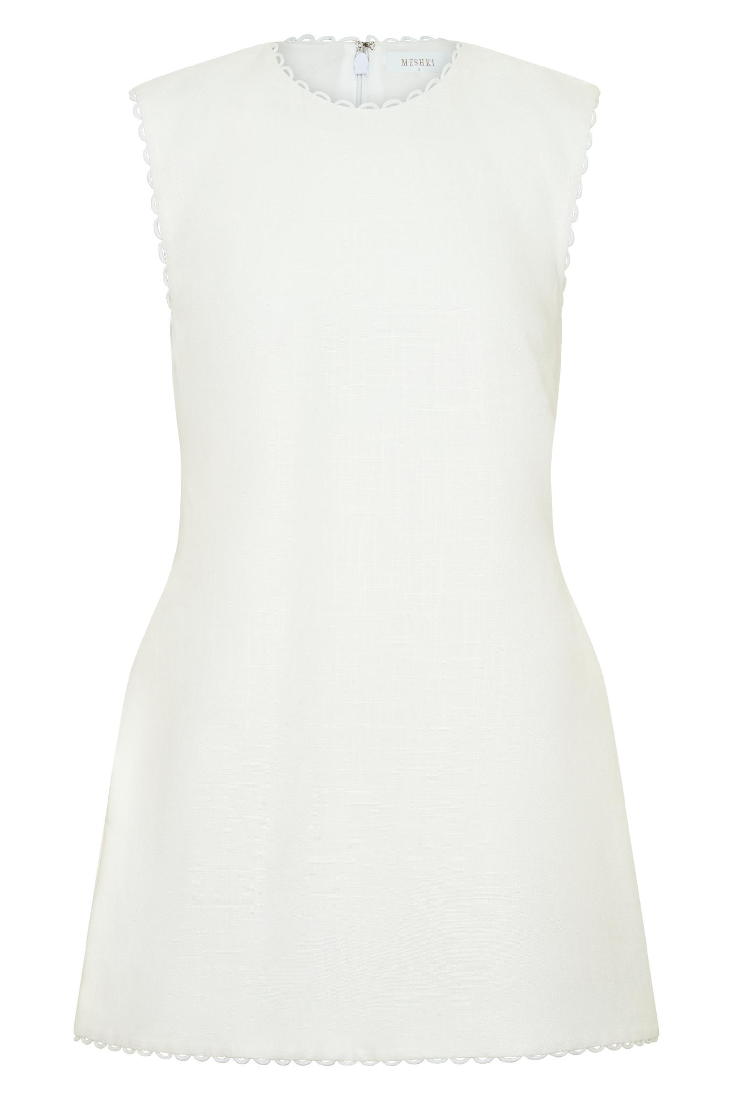 Antonella Linen Mini Dress - White