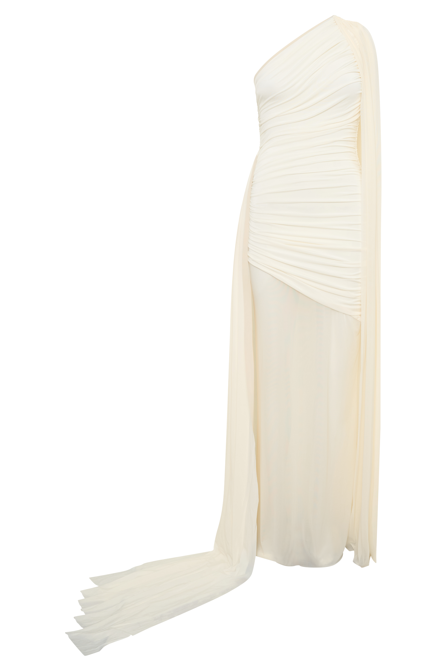 Asher Slinky One Shoulder Maxi Dress - Ivory