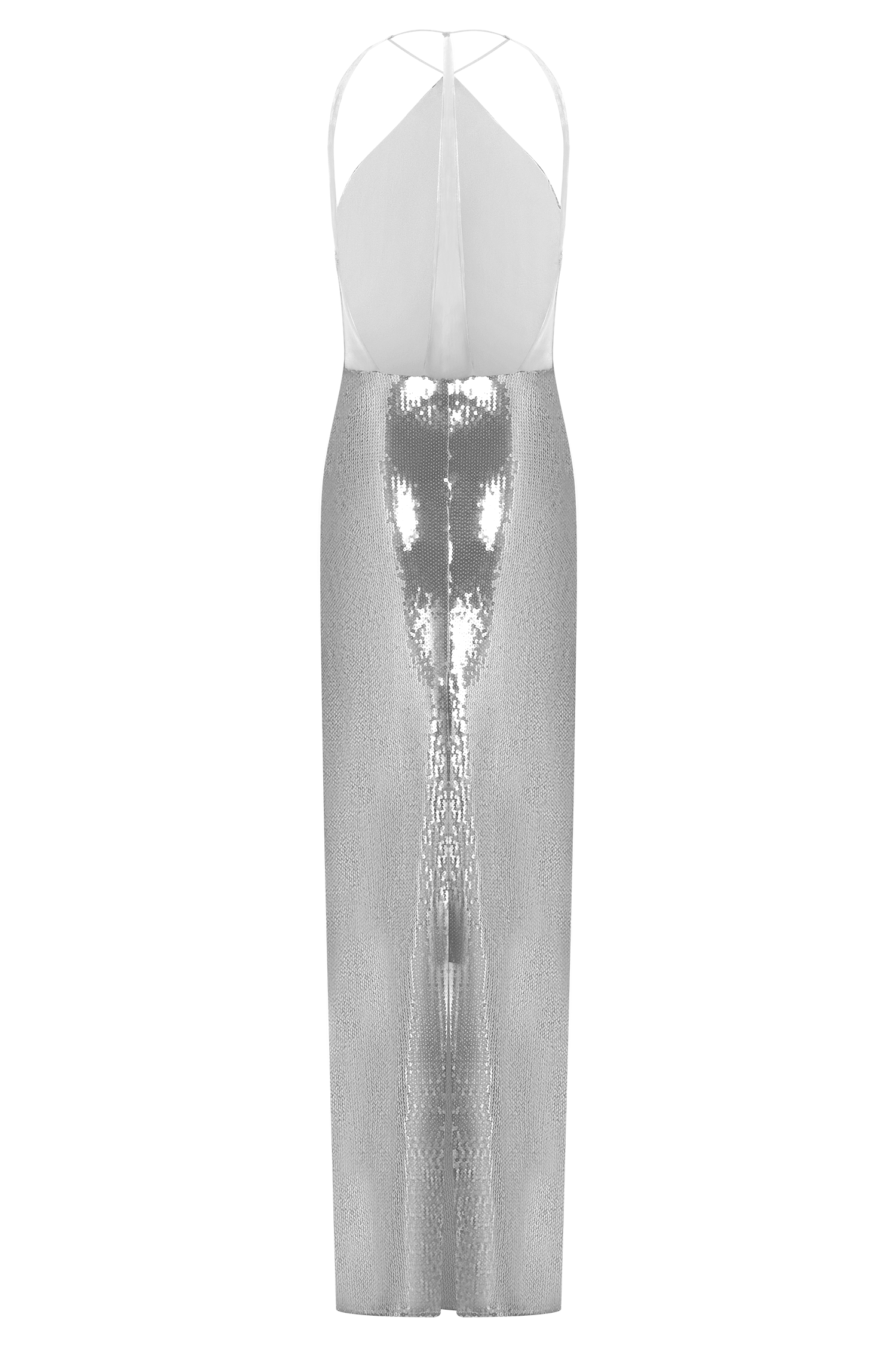 Baldwin Sequin Cut Out Maxi Dress - Silver