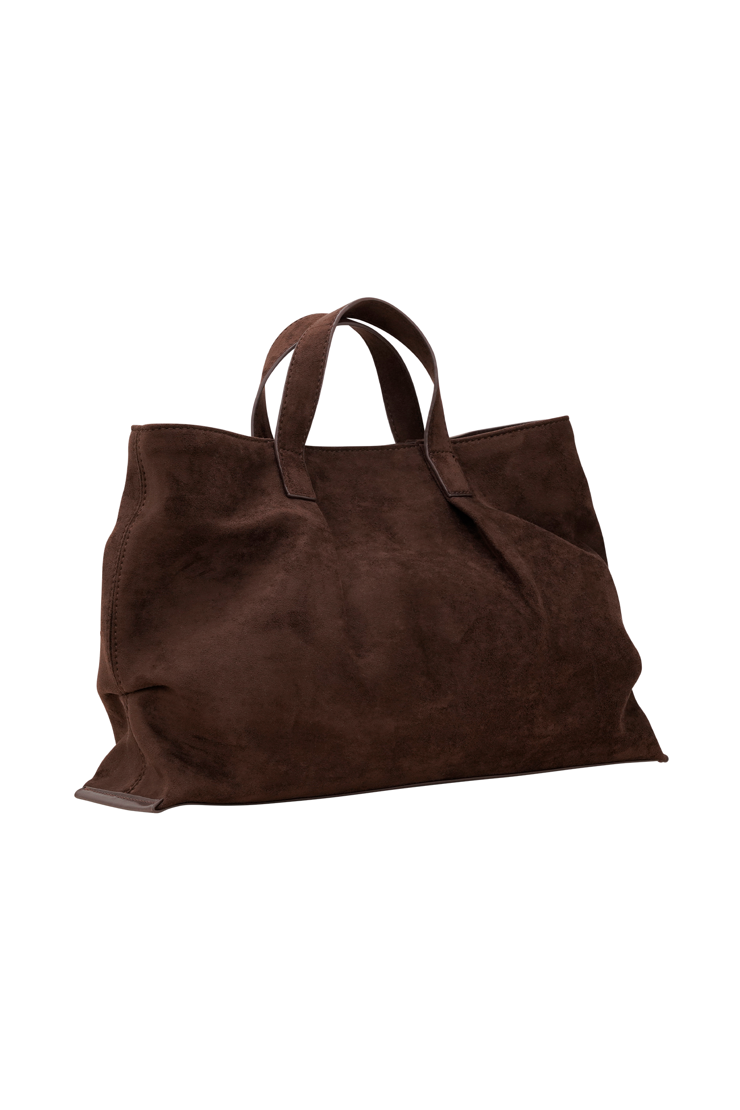 Baylor Faux Suede Bag - Chocolate