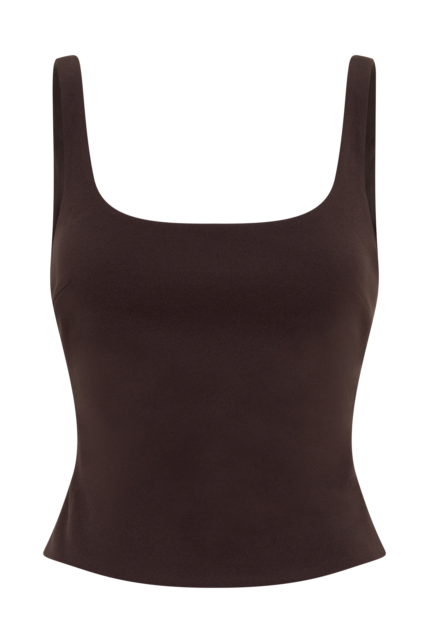 Blanca Stretch Crepe Cami Top - Chocolate