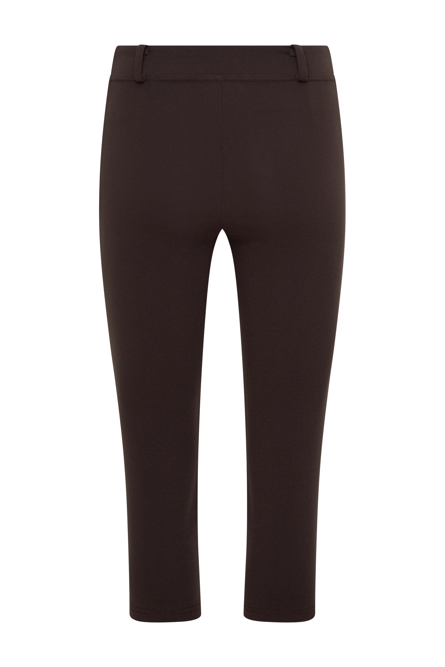 Blanca Stretch Crepe Capri Pants - Chocolate