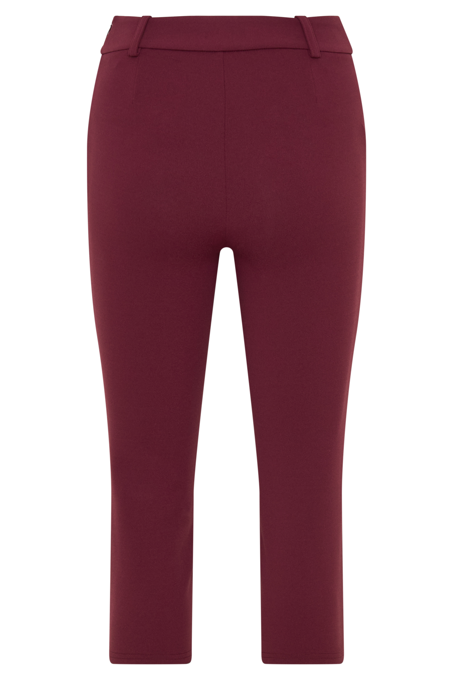 Blanca Stretch Crepe Capri Pants - Mahogany