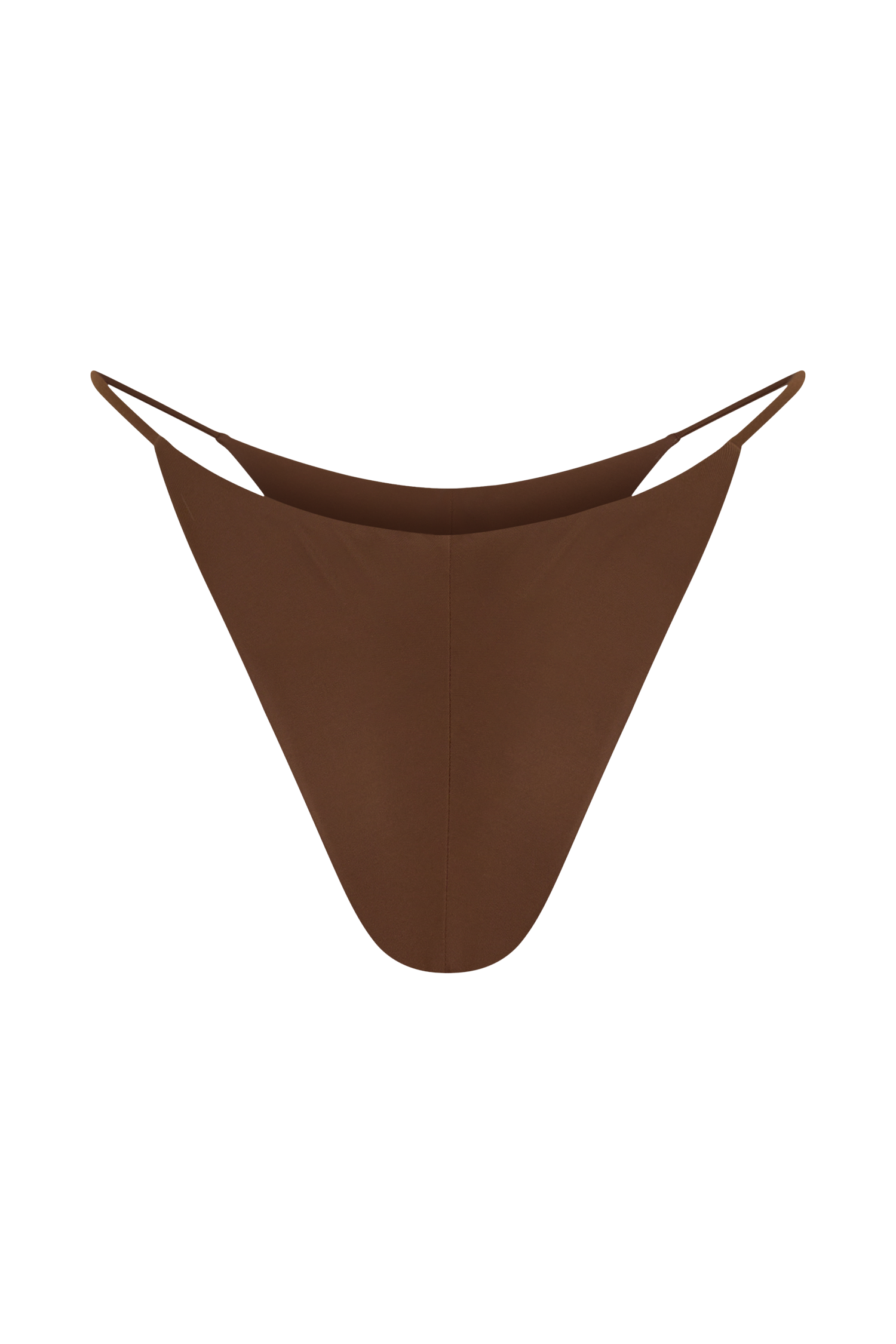 Bloom Embroidered Bikini Bottom - Chocolate With Pale Blue Embroidery